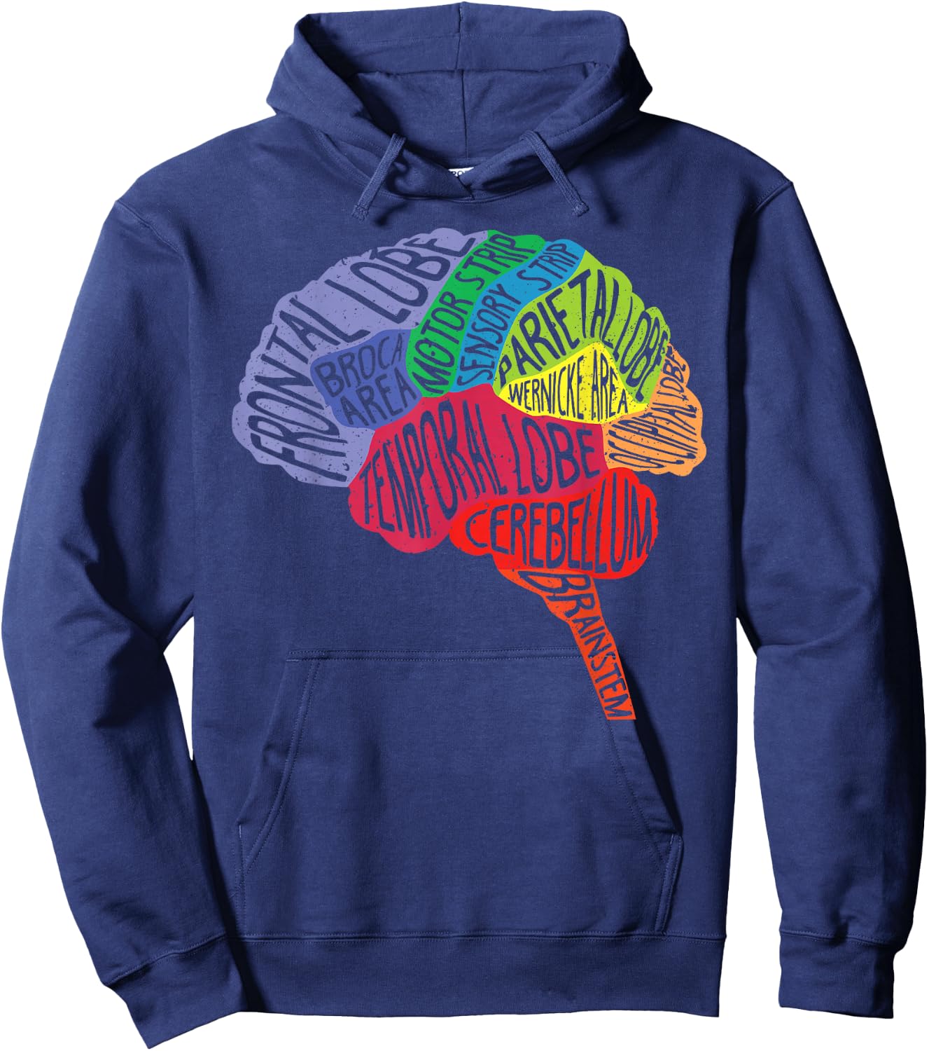 Parts Area Brain Neurologist Neurology Brain Map Surgeon Hoodie - Hoodie | Navy