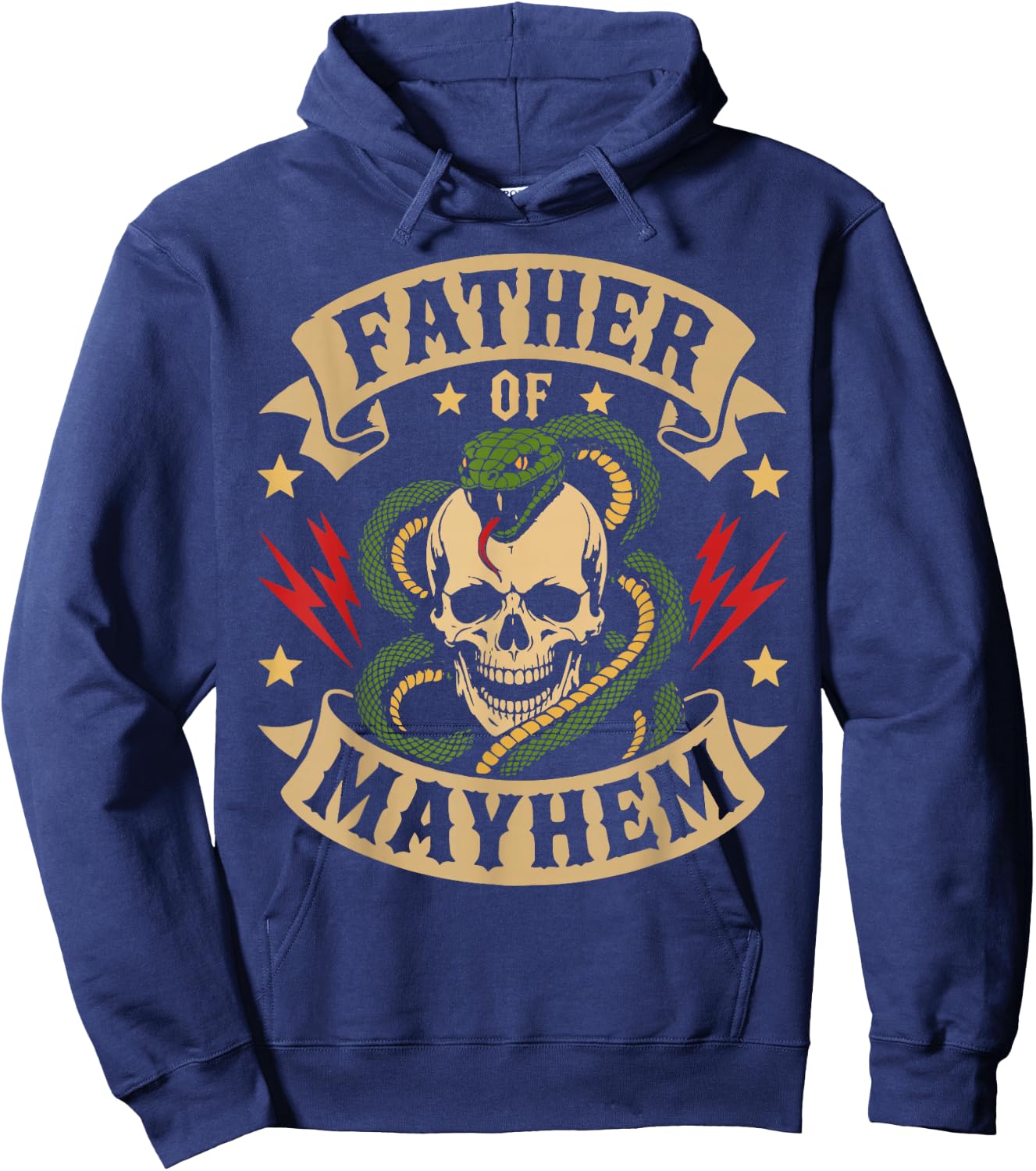 Father of Mayhem Men Dad Funny Father's Day Matching Family Hoodie - Hoodie | Navy