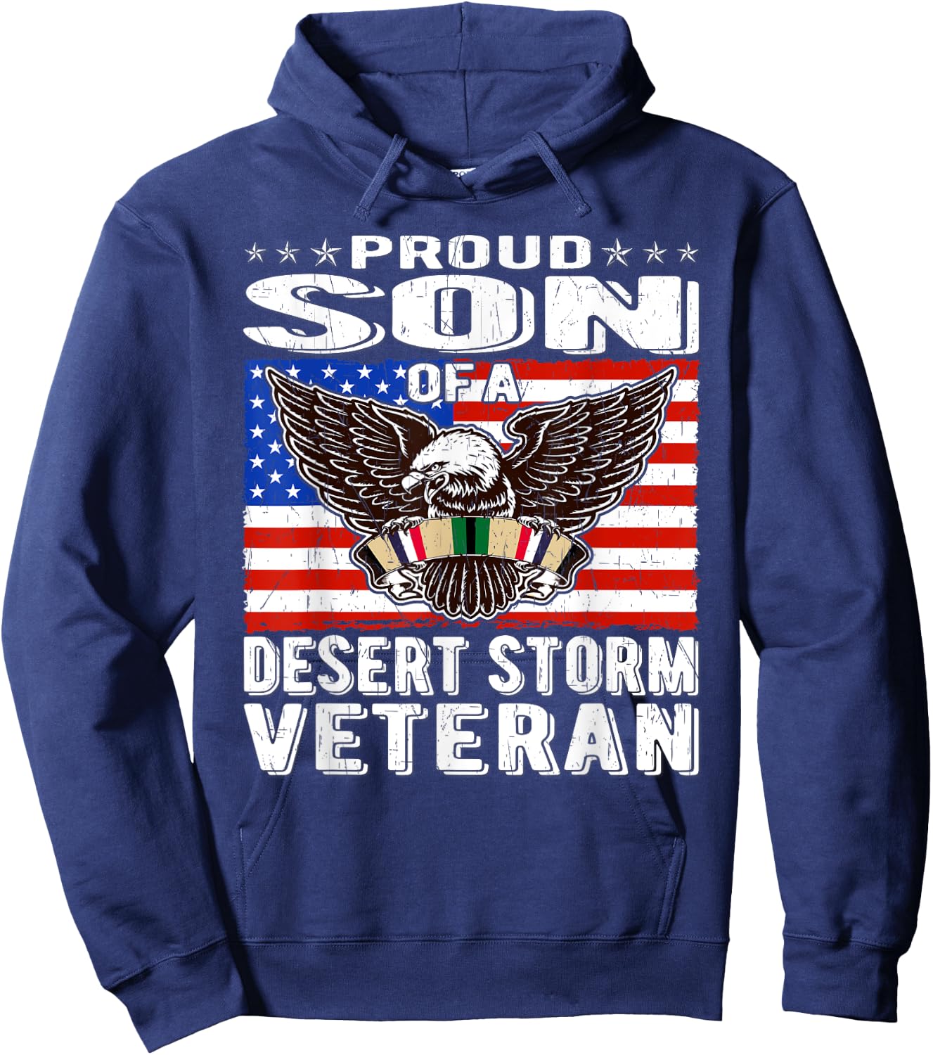 Proud Son Of Desert Storm Veteran Persian Gulf War Veterans Hoodie - Hoodie | Navy