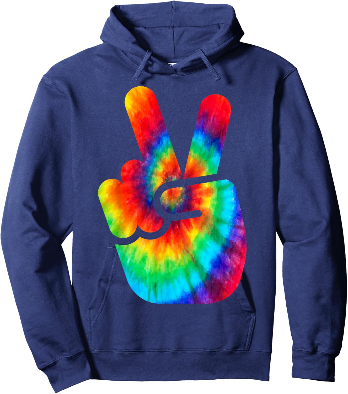 Cool Peace Hand Tie Dye For Boys And Girls Hoodie - Hoodie | Navy