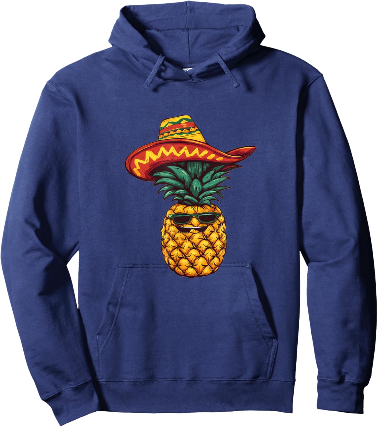 Viva la Piña with a Cool Pineapple Sombrero Costume Hoodie - Hoodie | Navy