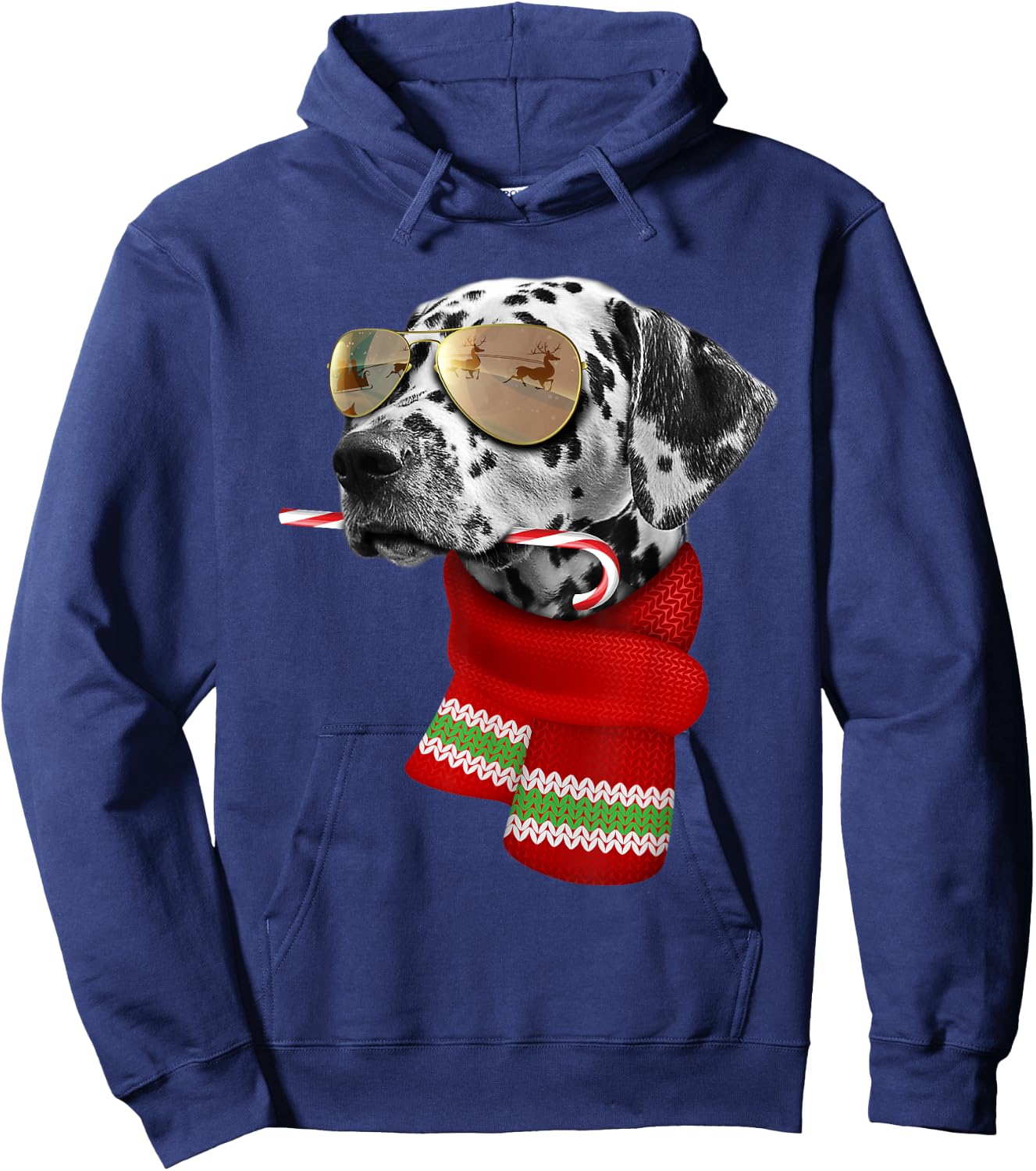 Dalmatian shirt Cute Christmas Gift Dog Lovers Sunglasses Hoodie - Hoodie | Navy