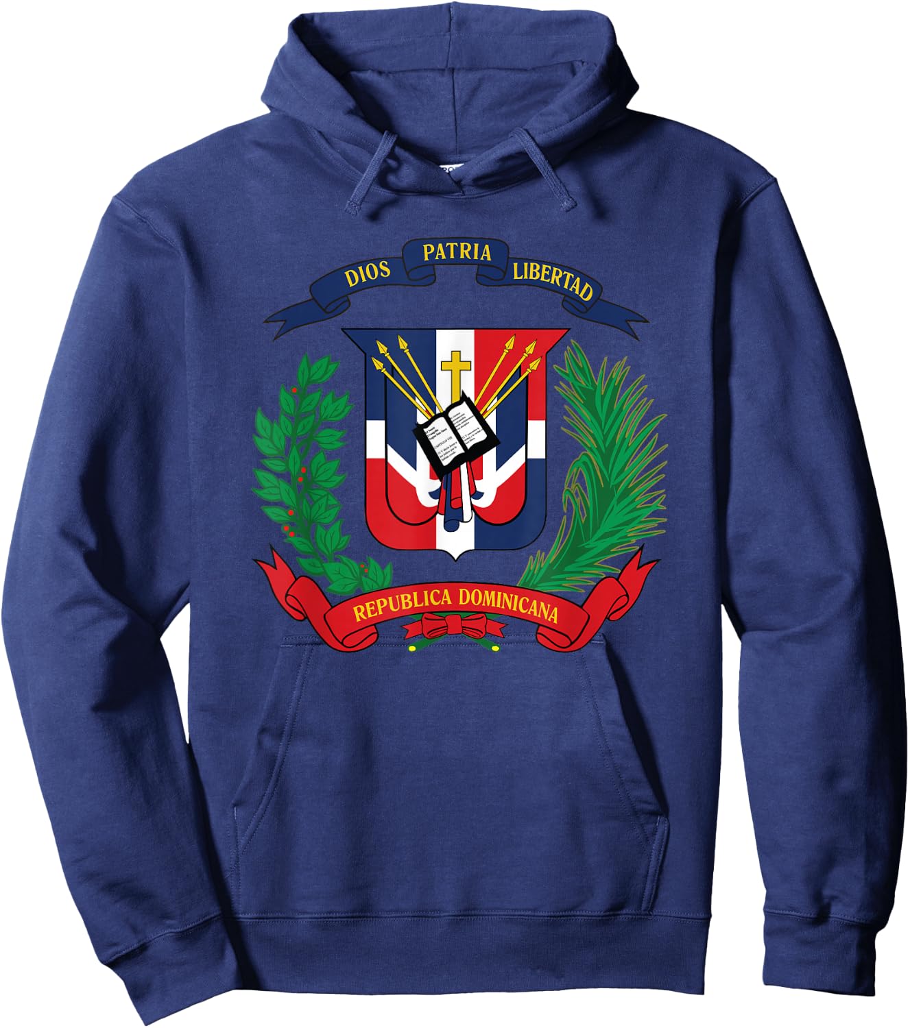 Coat of Arms Republica Dominicana Bandera Dominican Flag Hoodie - Hoodie | Navy