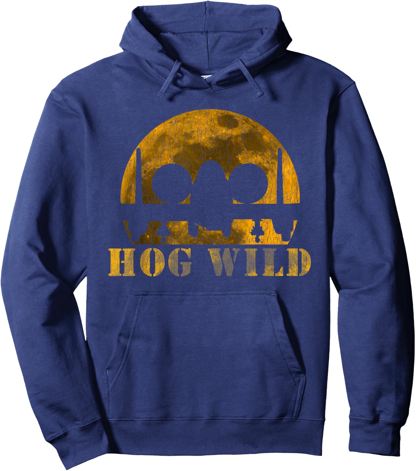 A10 Warthog Hog Wild Silhouette Military Aviation T Shirt Hoodie - Hoodie | Navy