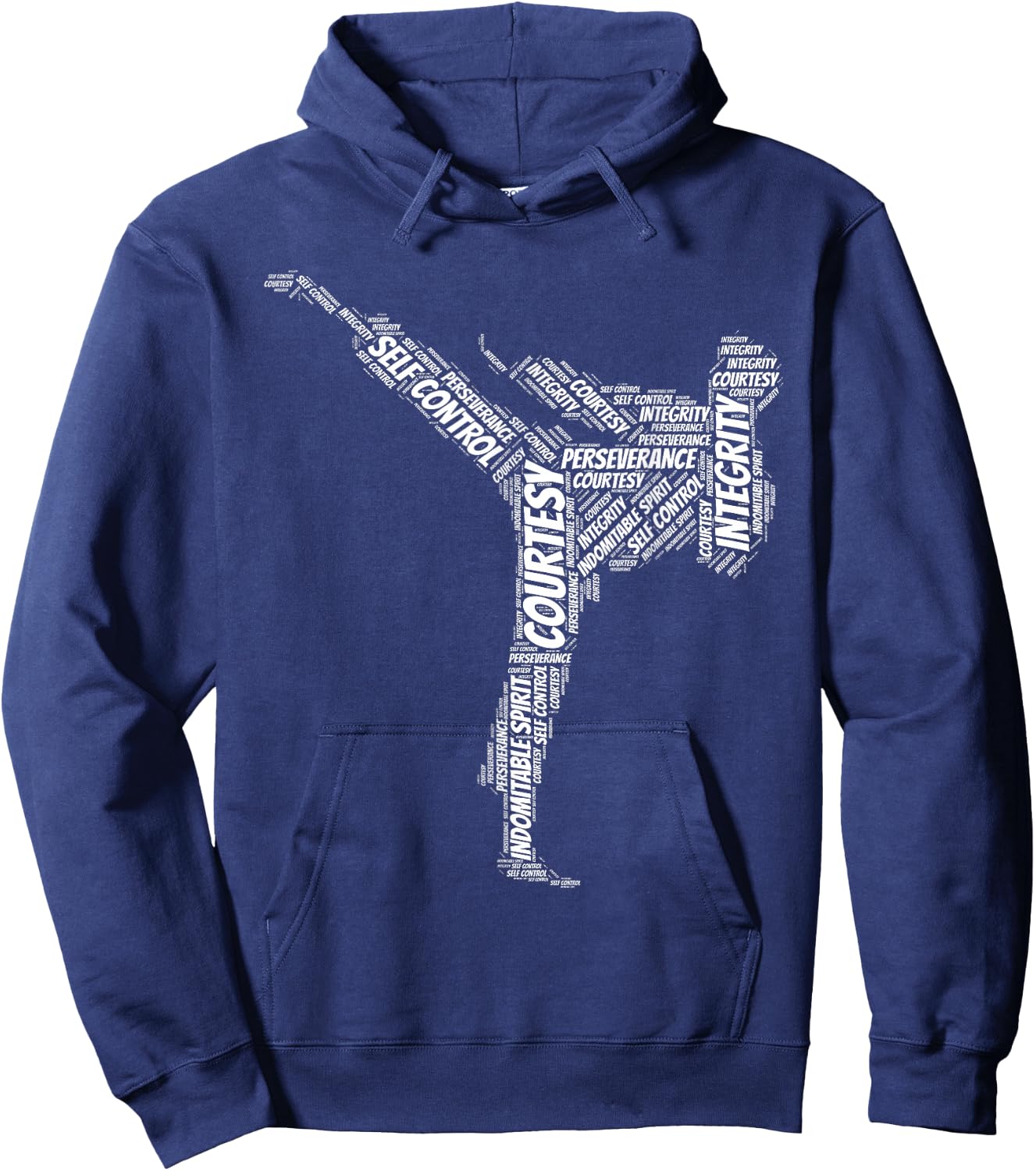 Taekwondo Fighter 5 Tenets of TKD Martial Arts Hoodie - Hoodie | Navy