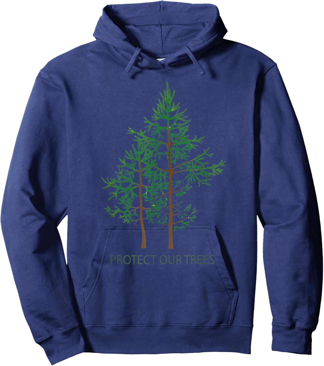 Save Protect Trees Stop Deforestation Tree Hugger Apparel Hoodie - Hoodie | Navy