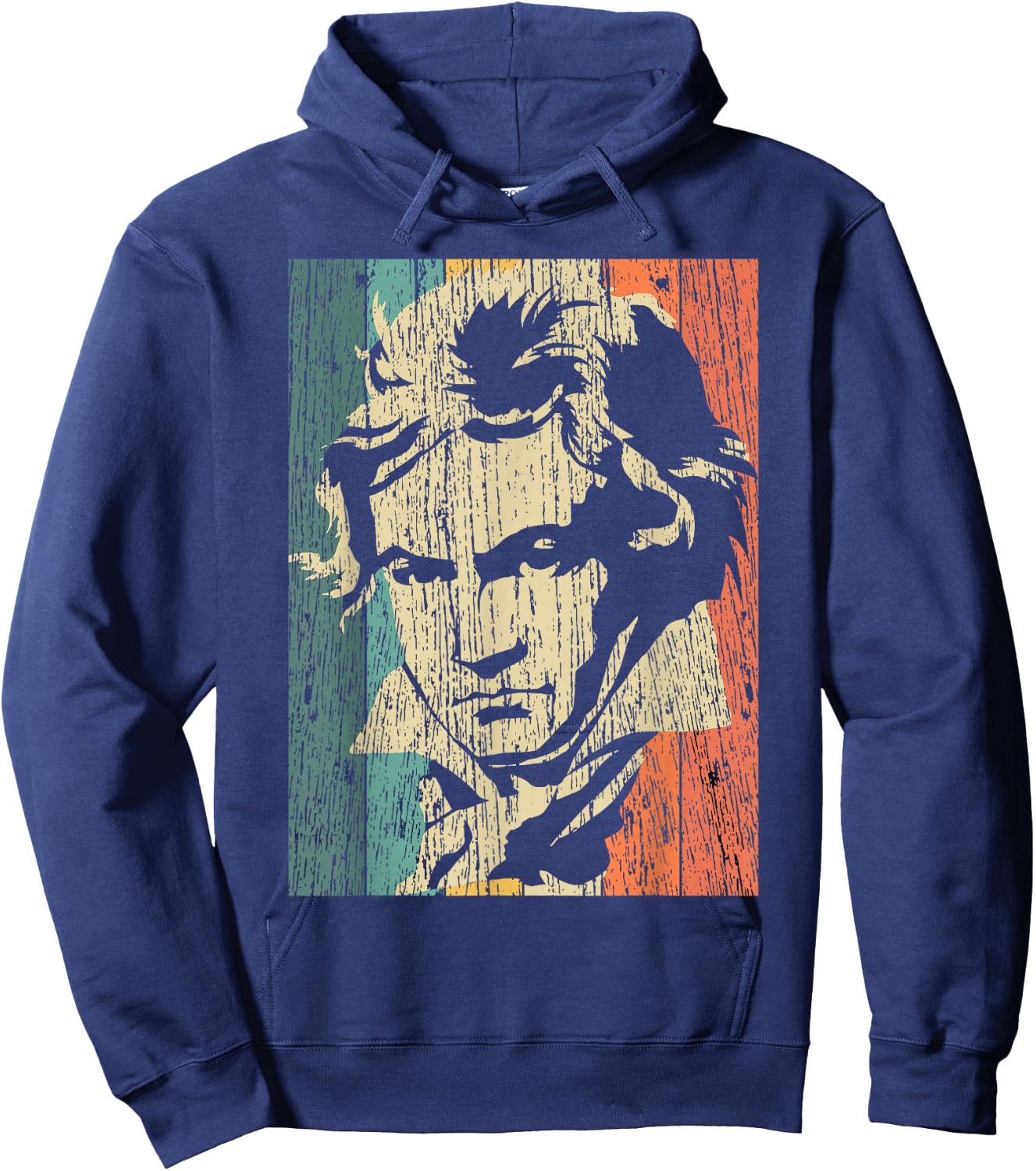 Beethoven T Shirt Ludwig Van Vintage Music Composer Gift Hoodie - Hoodie | Navy