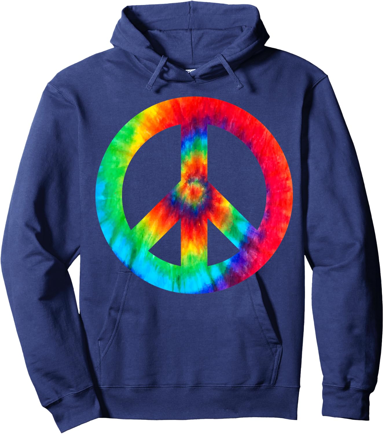 Cool Peace Sign Tie Dye For Boys And Girls Hoodie - Hoodie | Navy