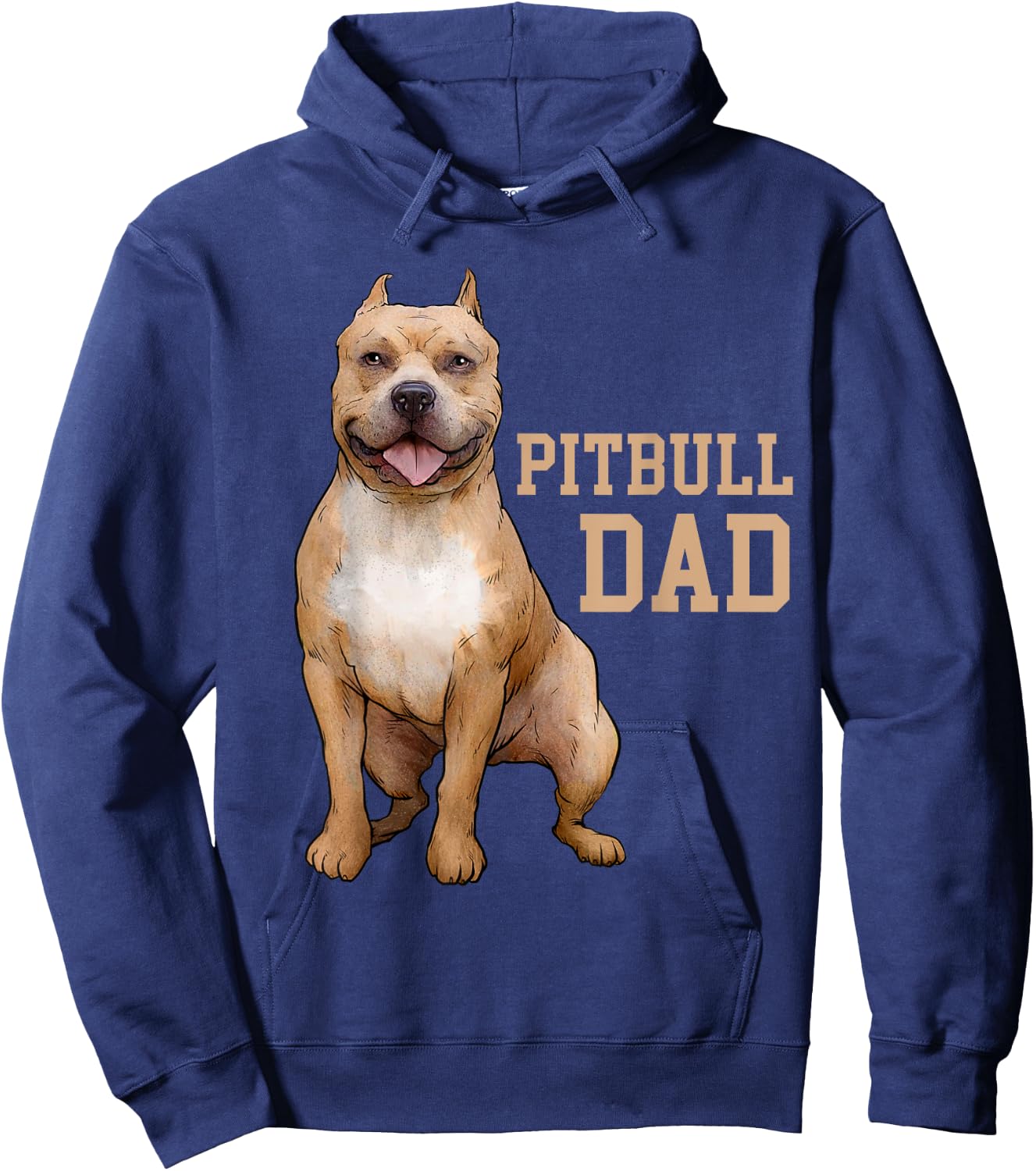 Pitbull Dad Pittie Dog Bully Pit Bull Papa Gift Fathers Day Women Kids Hoodie - Hoodie | Navy