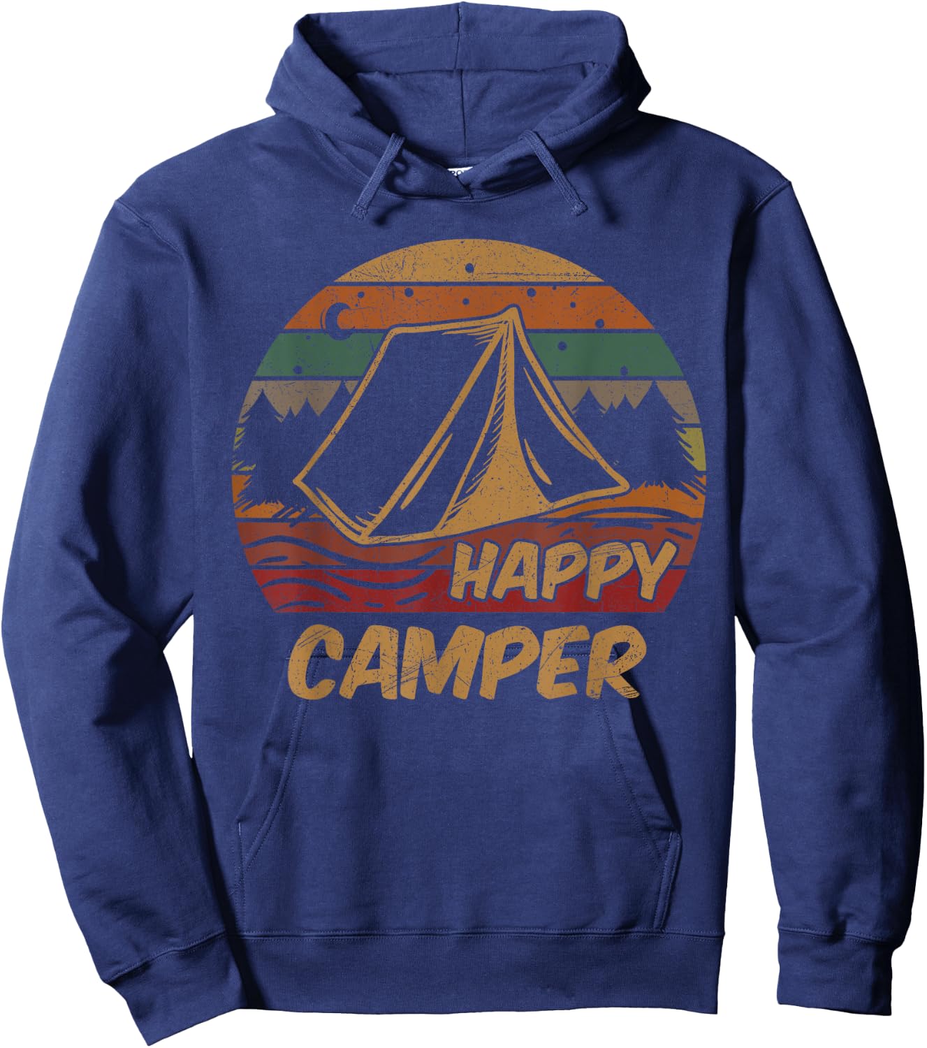 Camping Gifts Happy Camper Campsite Scout Lovers Camp Hoodie - Hoodie | Navy