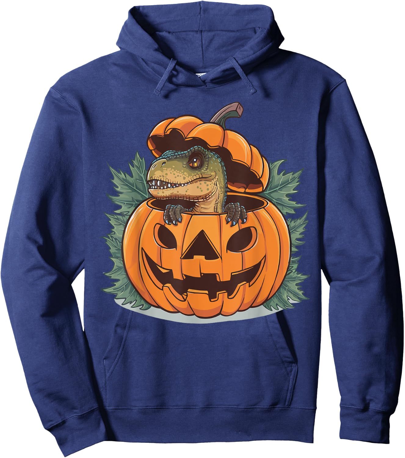 Dinosaur Halloween Spooky Dino Lover Scary Trick Or Treat Hoodie - Hoodie | Navy