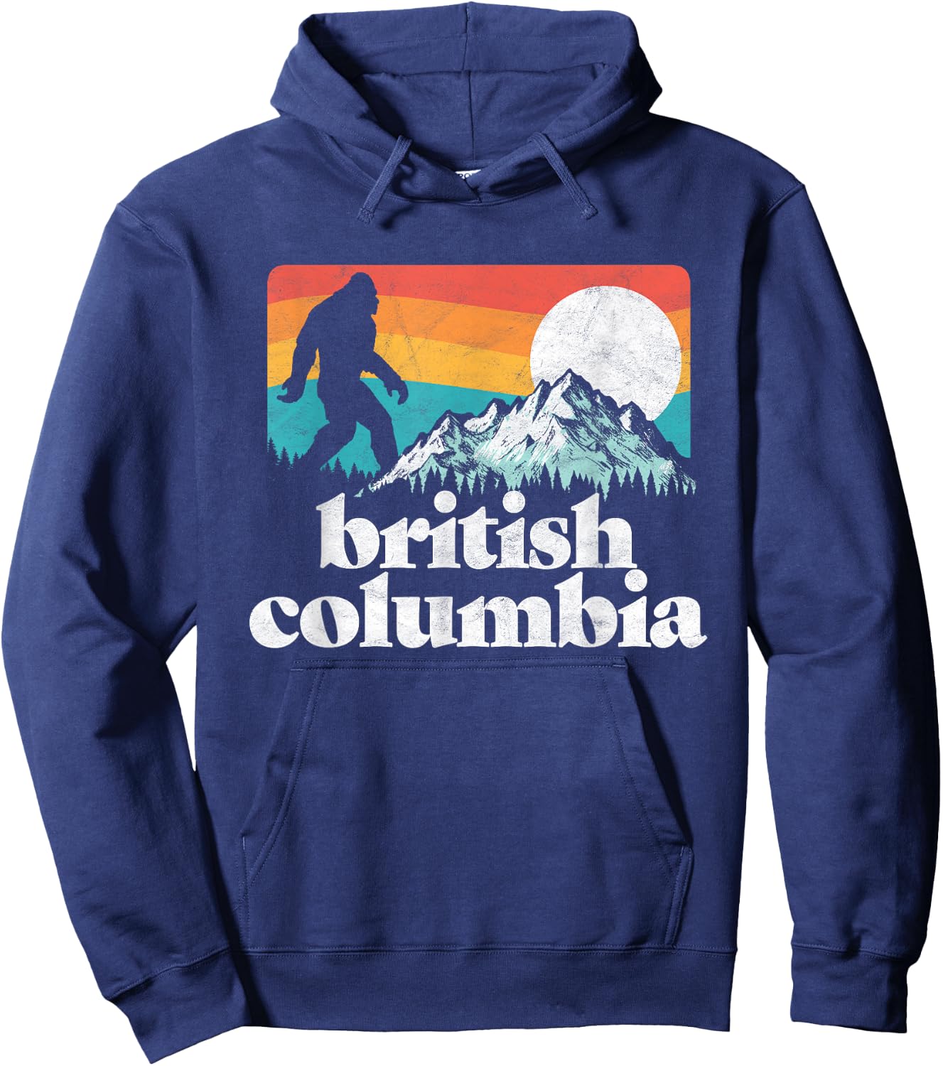 British Columbia Canada Bigfoot Mountains Hoodie - Hoodie | Navy