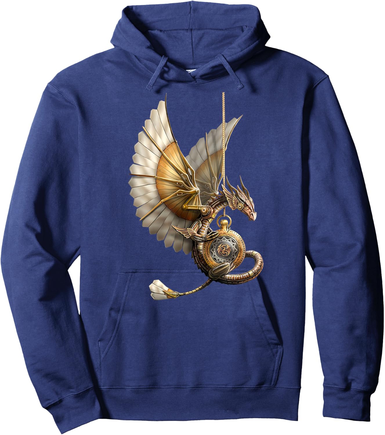 Steampunk Dragon on Clock Vintage Hoodie - Hoodie | Navy