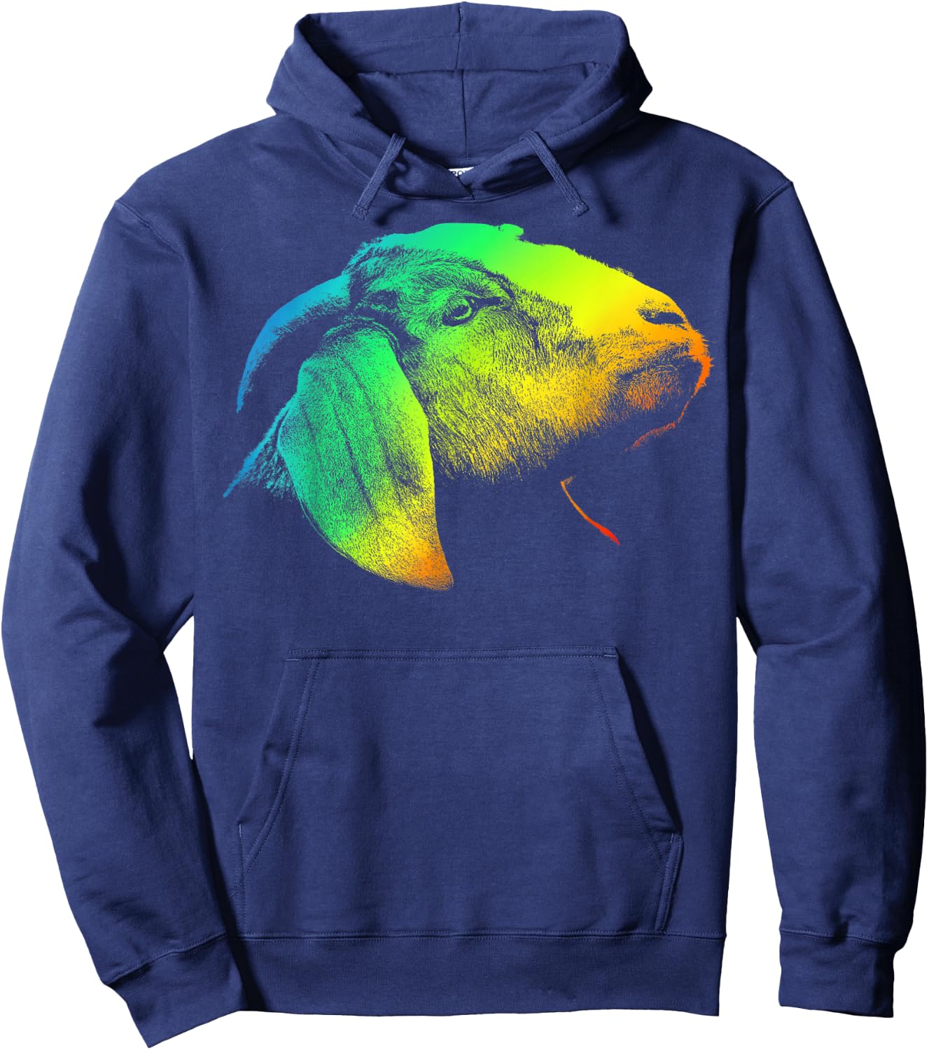 BOER GOAT Colorful Rainbow Retro Hoodie - Hoodie | Navy