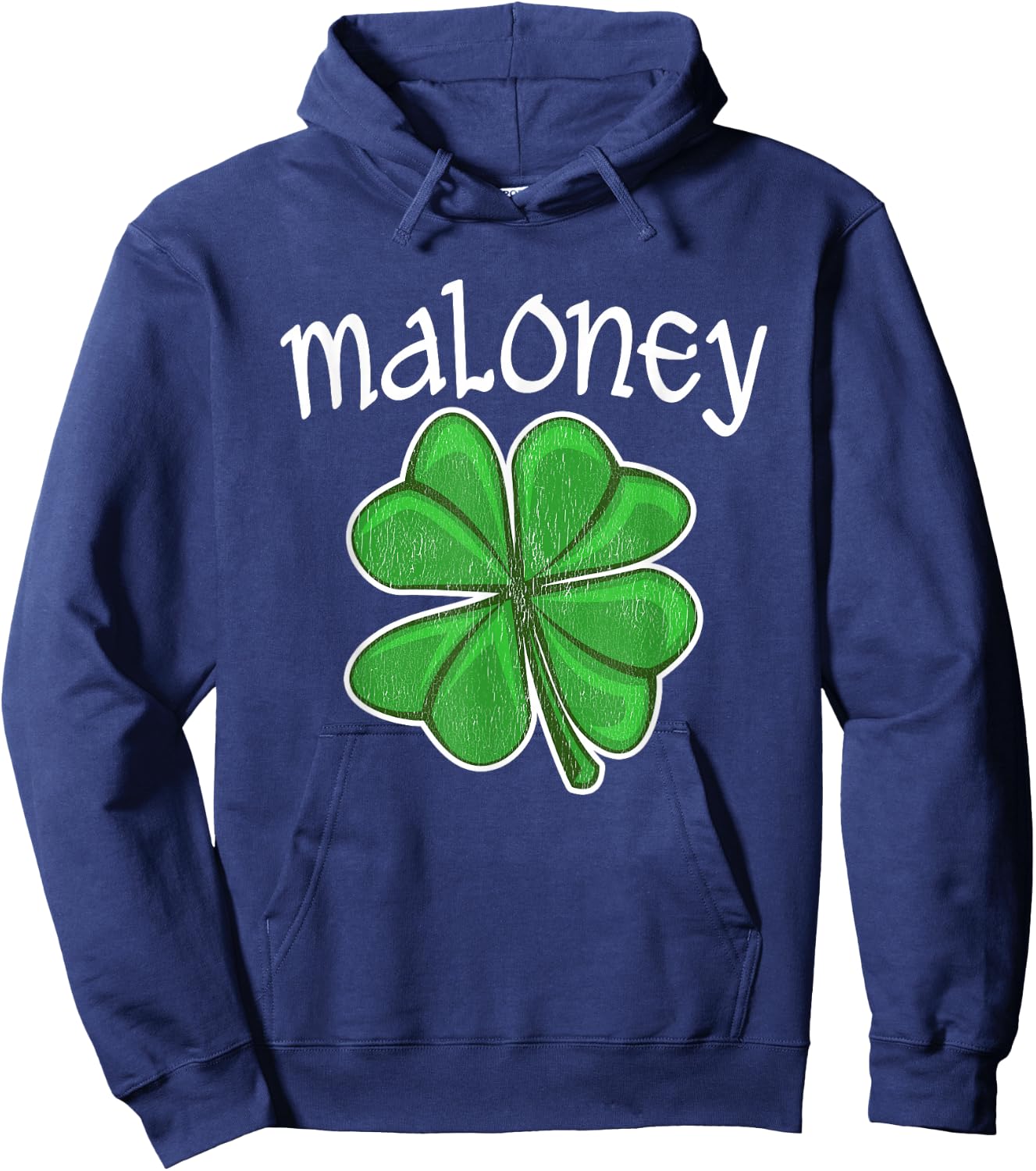 Irish Maloney Lucky Clover Saint Patrick's Day Hoodie - Hoodie | Navy