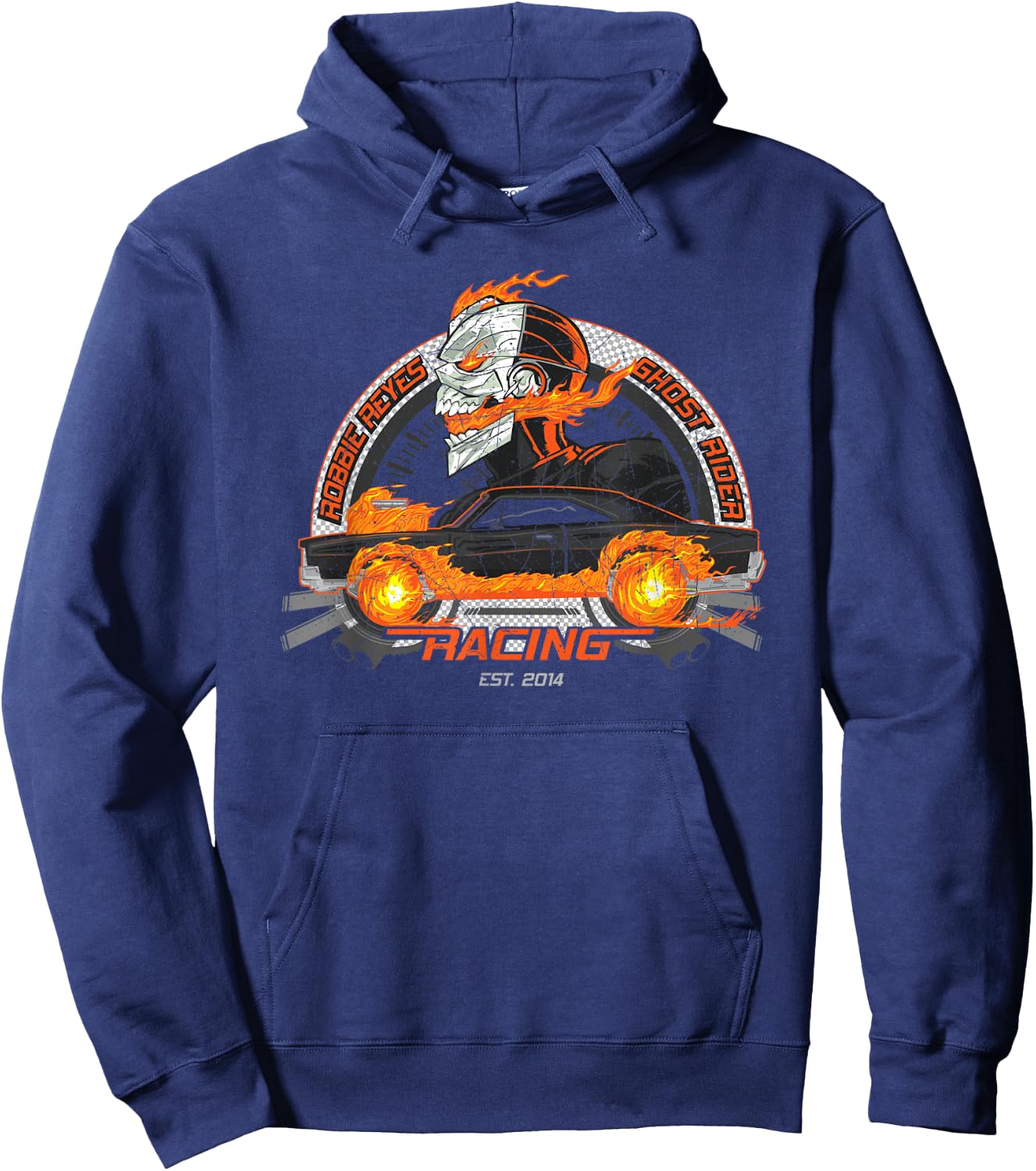 Marvel Ghost Rider Bright Car Robbie Reyes Racing Hoodie - Hoodie | Navy