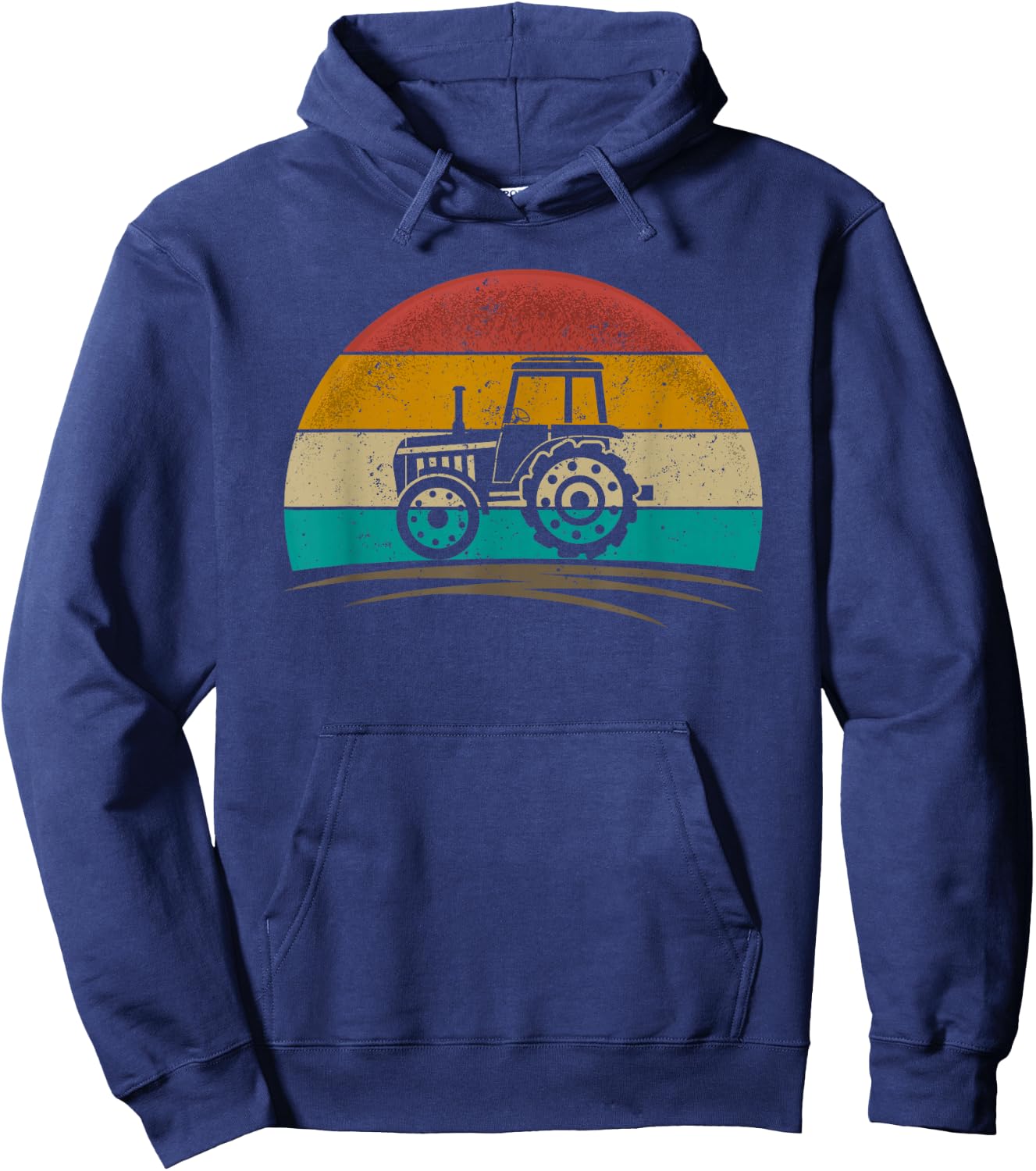 Farm Tractor Shirt Retro Tractor Agriculture Farmers Rancher Hoodie - Hoodie | Navy