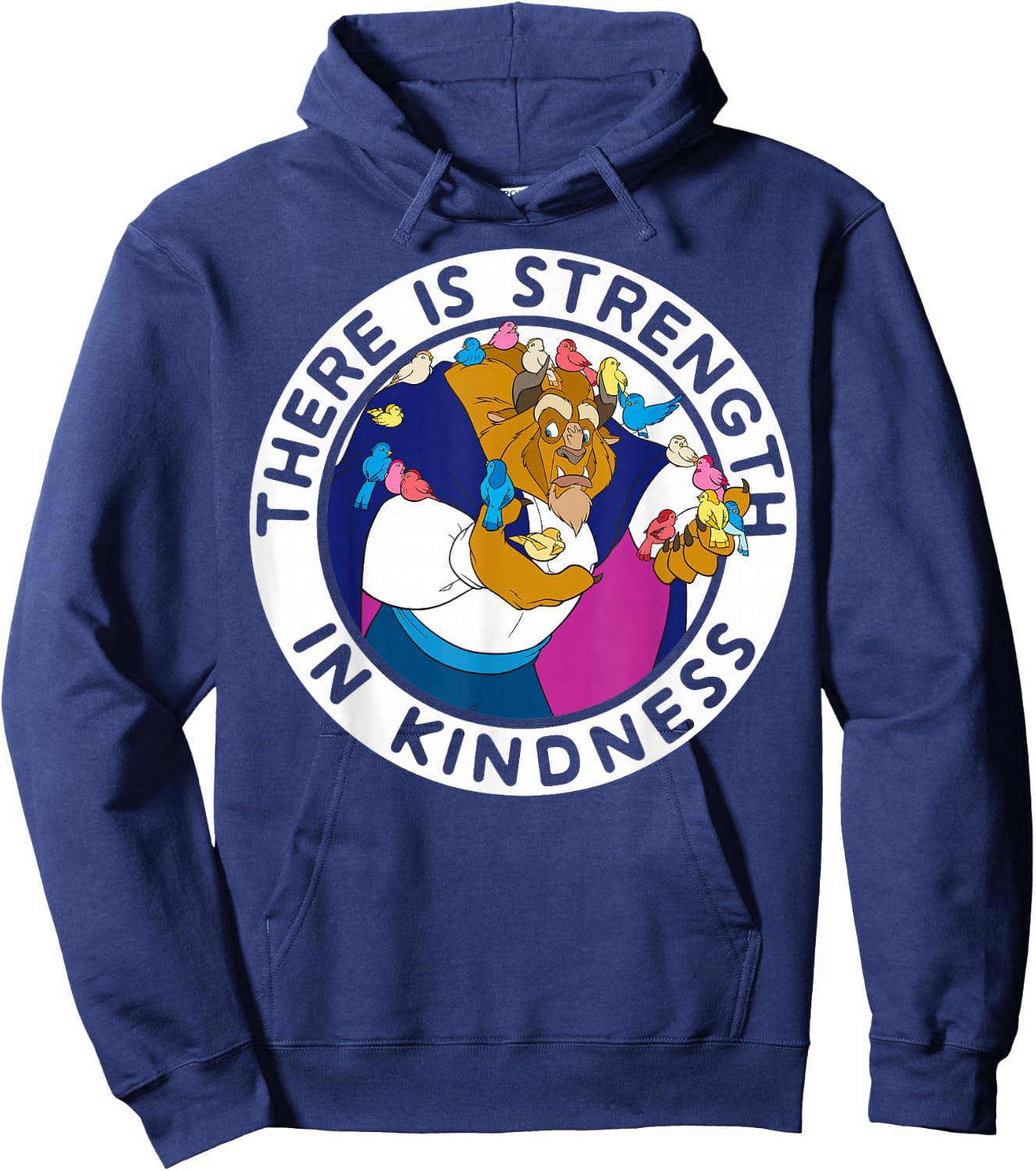 Disney Beauty And The Beast Strength In Kindness Hoodie - Hoodie | Navy