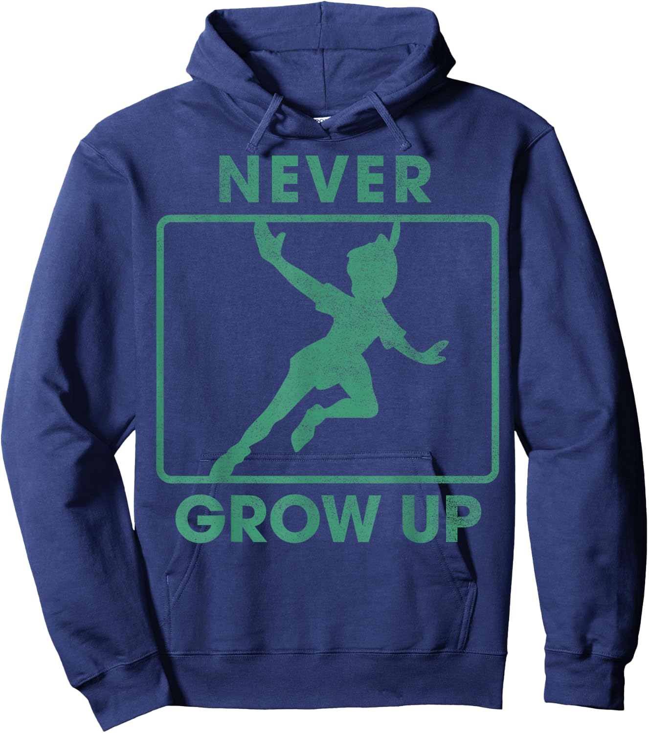 Disney Peter Pan Never Grow Up Silhouette Small Hoodie - Hoodie | Navy