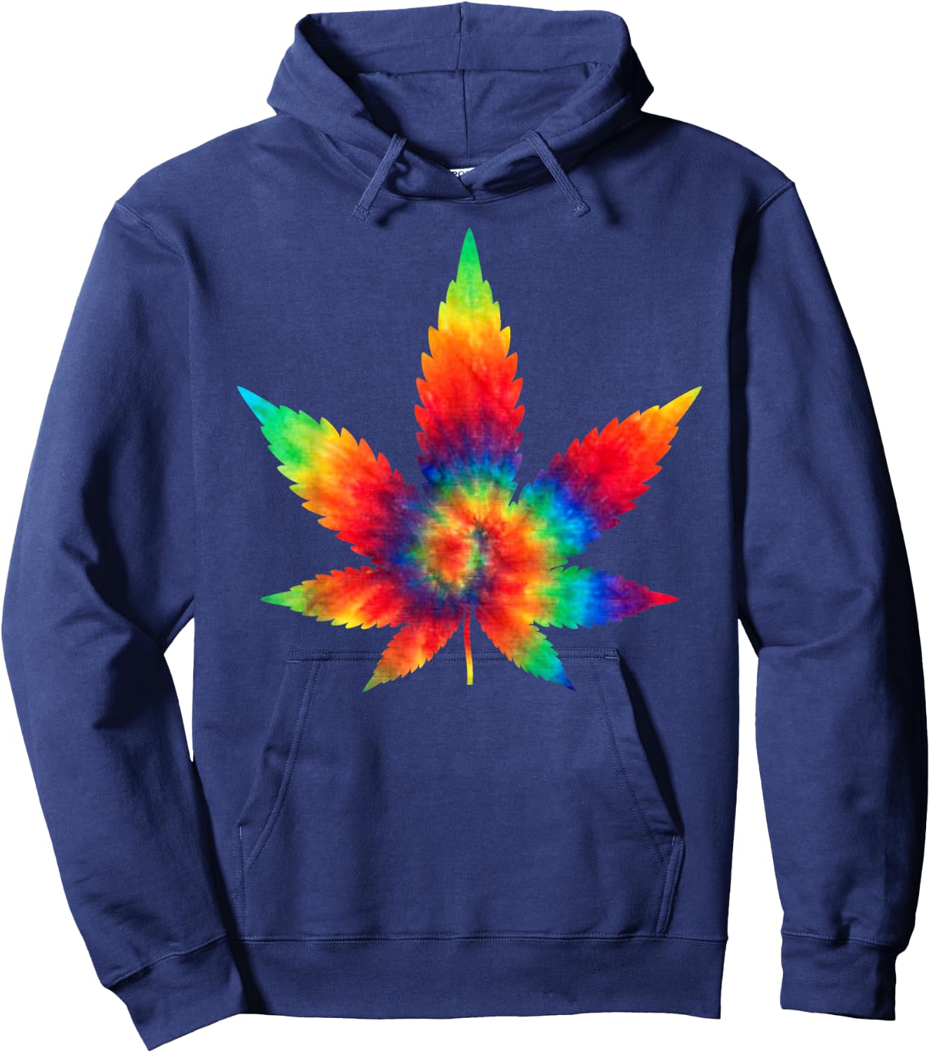 Cannabis - Weed Tie Dye Hippie Stoner Shirt Gift Hoodie - Hoodie | Navy