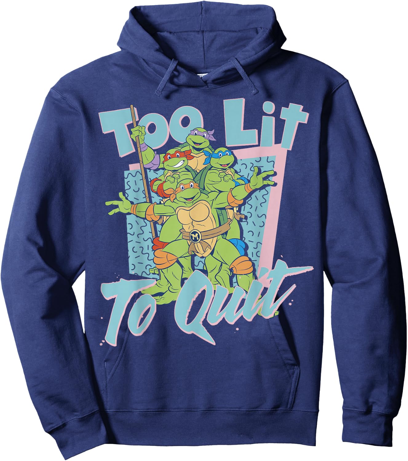Teenage Mutant Ninja Turtles Too Lit to Quit -Shirt Hoodie - Hoodie | Navy