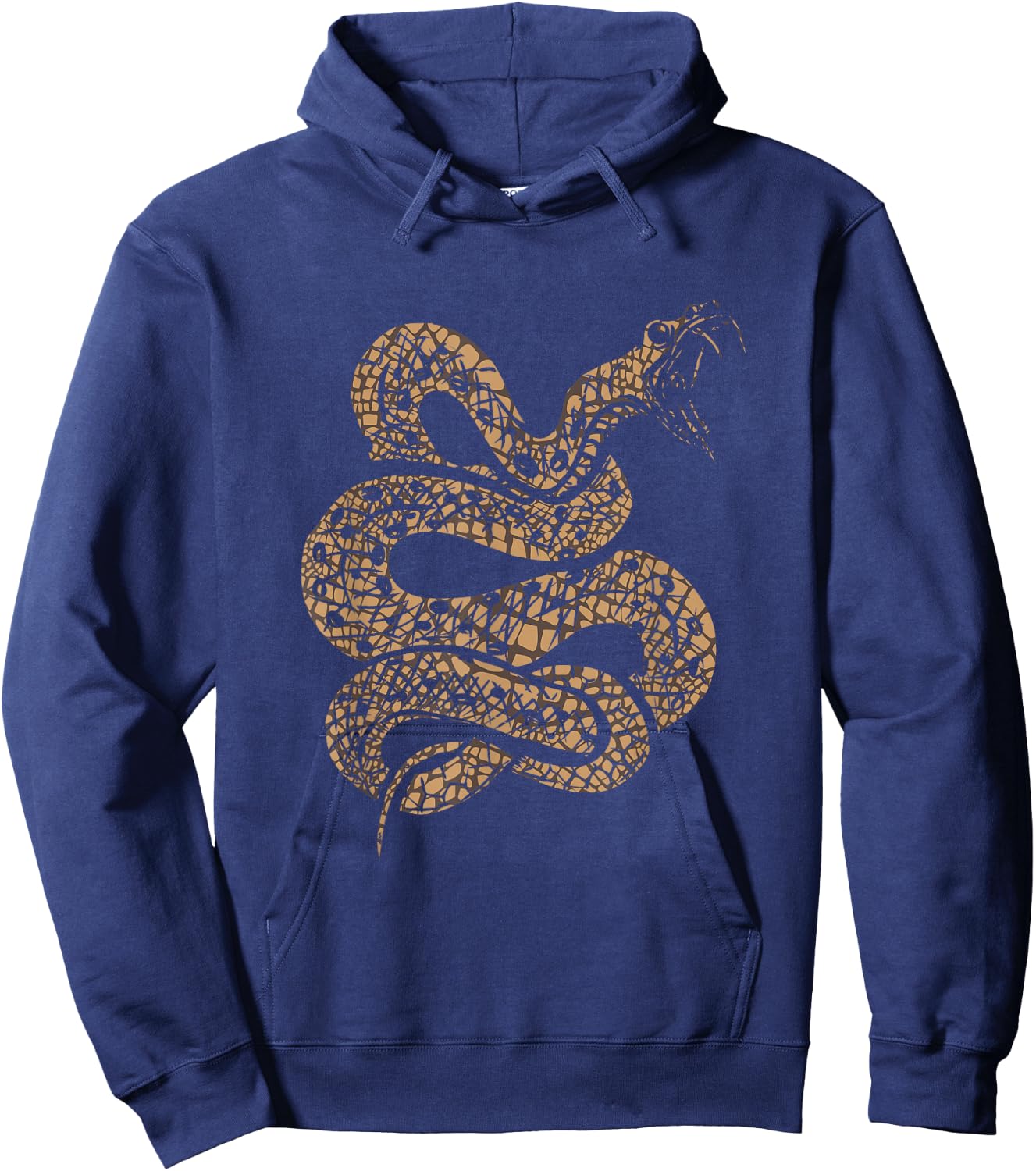 King Cobra Hissing Distressed Snake Lover Gift Hoodie - Hoodie | Navy