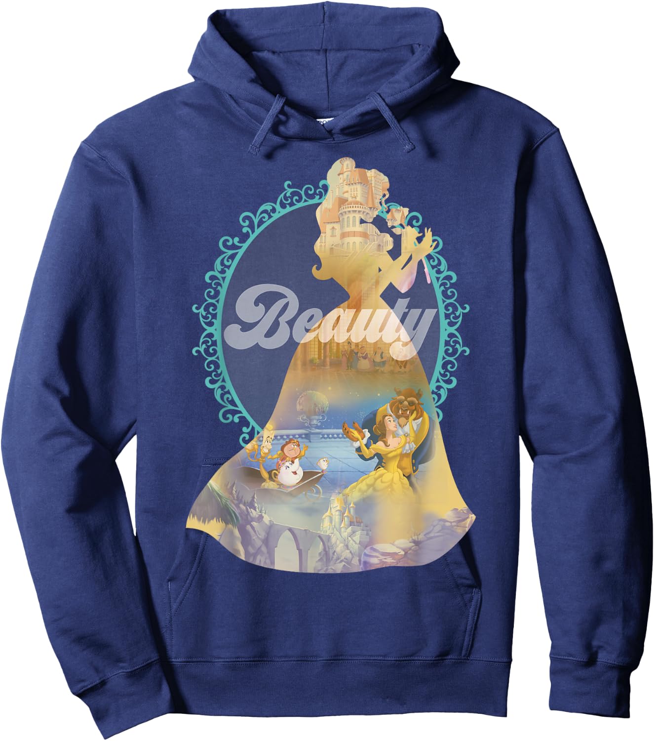 Disney Beauty and the Beast Enchanted Dance Belle Silhouette Hoodie - Hoodie | Navy