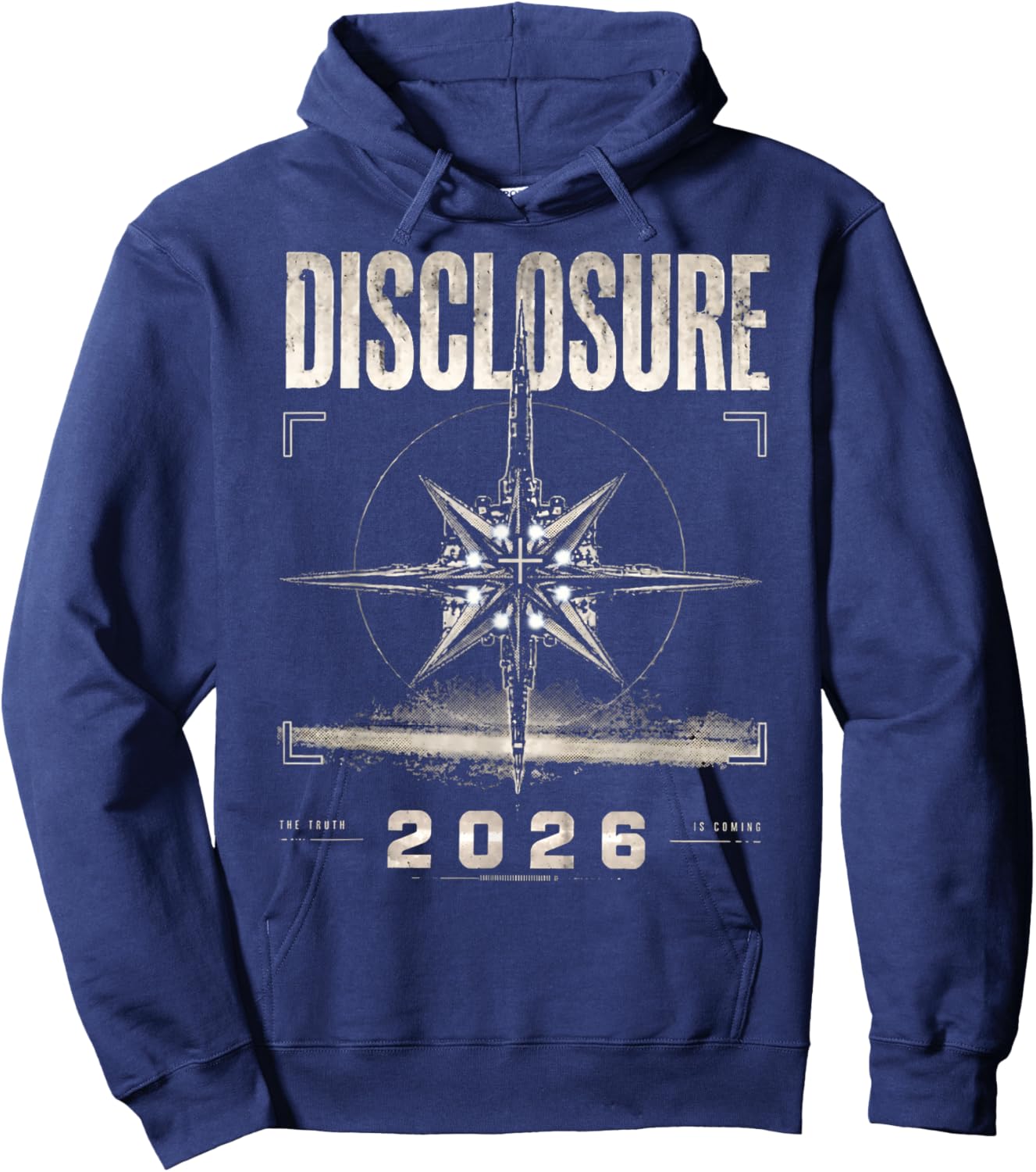 Disclosure 2026 Alien UFO Truth is Coming Vintage Hoodie - Hoodie | Navy