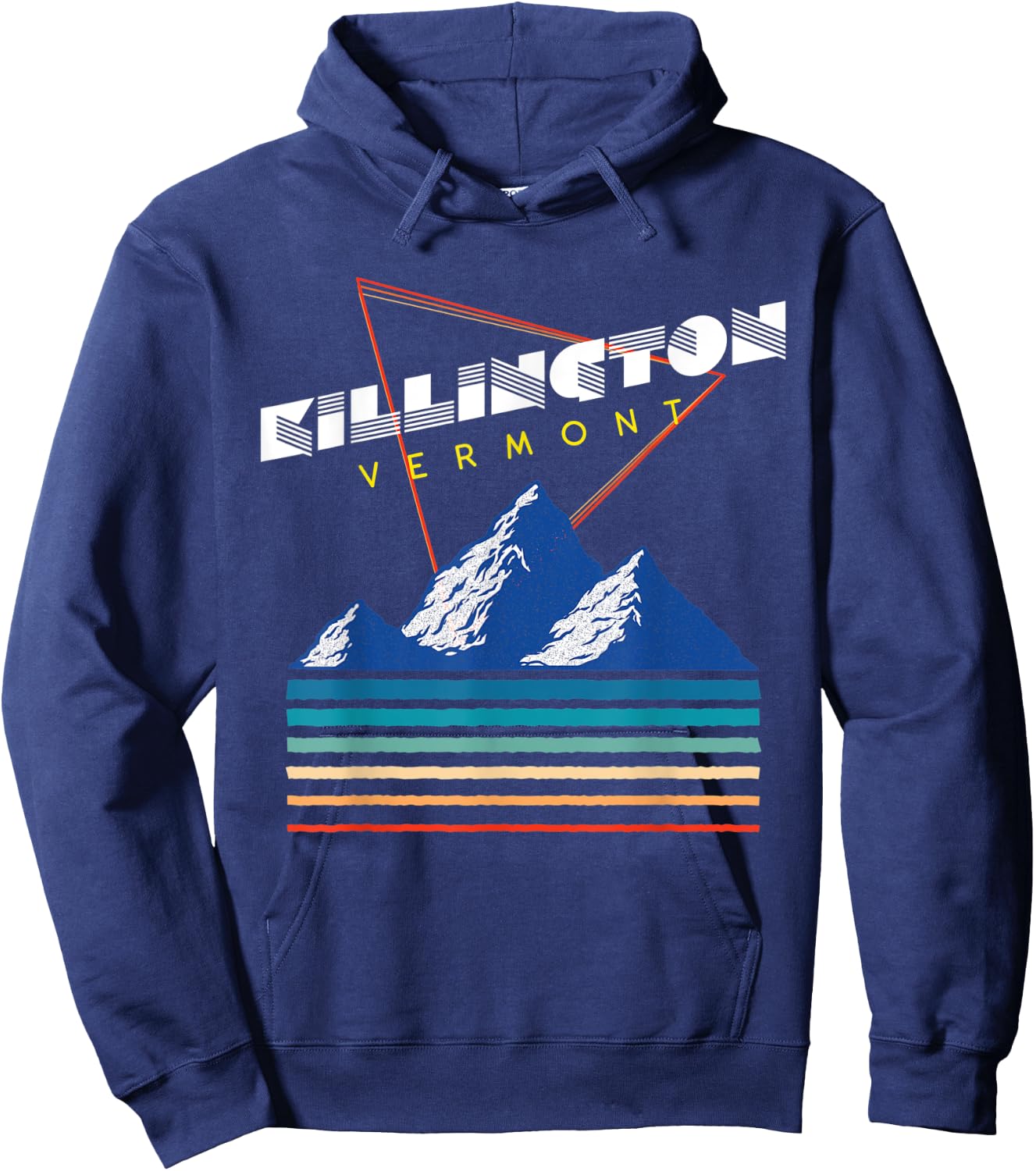 Killington, Vermont - USA Ski Resort 1980s Retro Hoodie - Hoodie | Navy