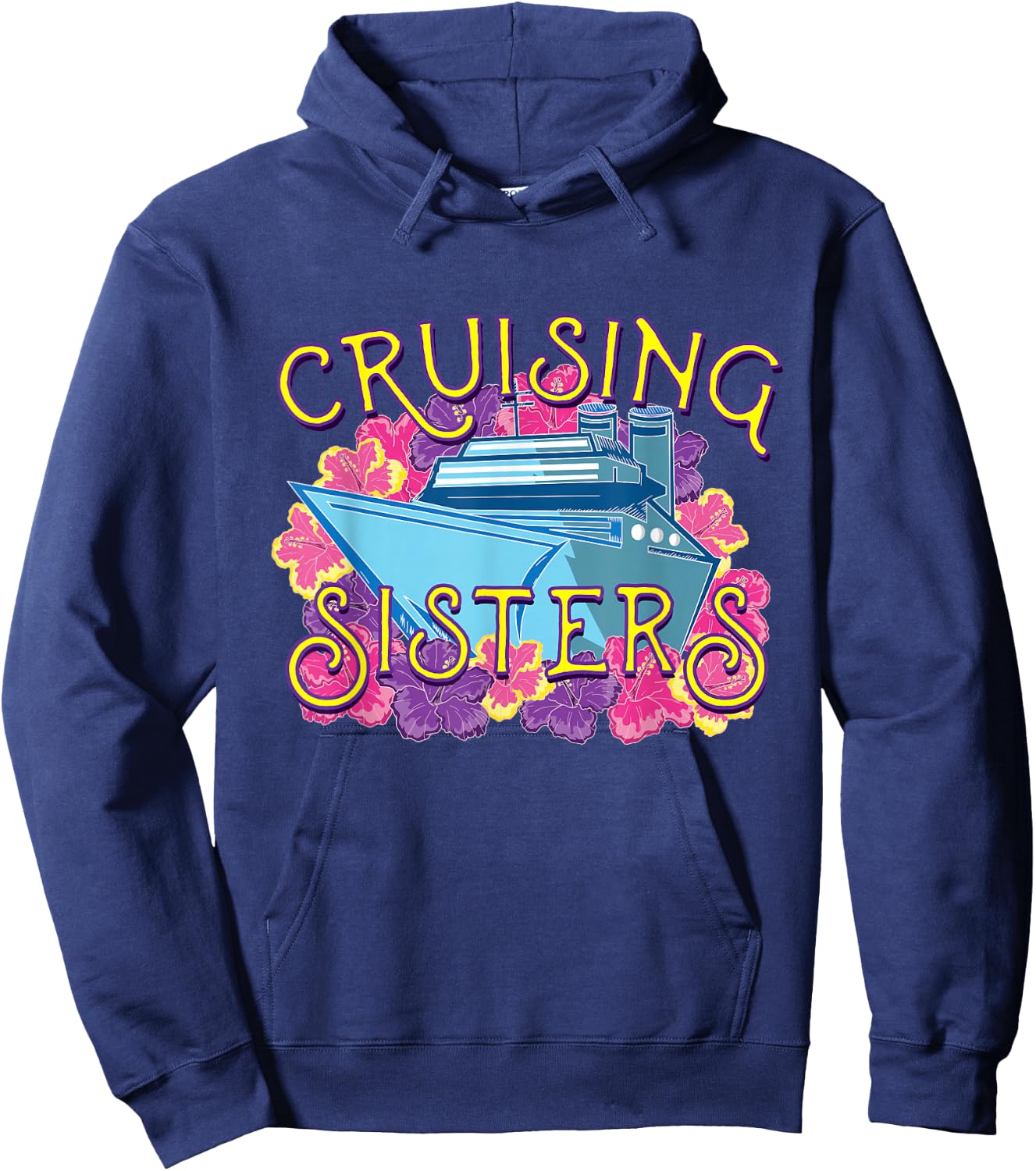 Cruising Sisters for Family & Friends Traveling Together Hoodie - Hoodie | Navy