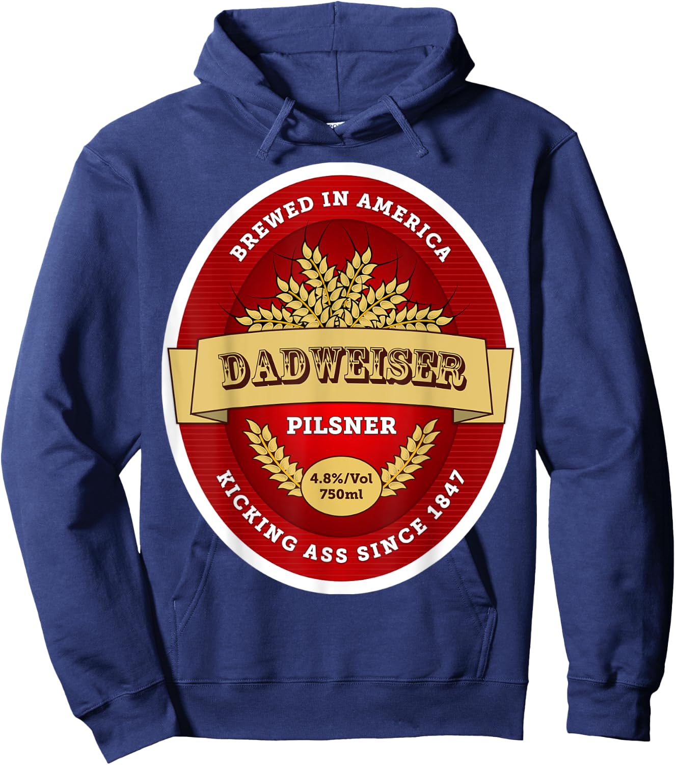 Funny Dadweiser Beer Beer Pong/Dad's gift Hoodie - Hoodie | Navy