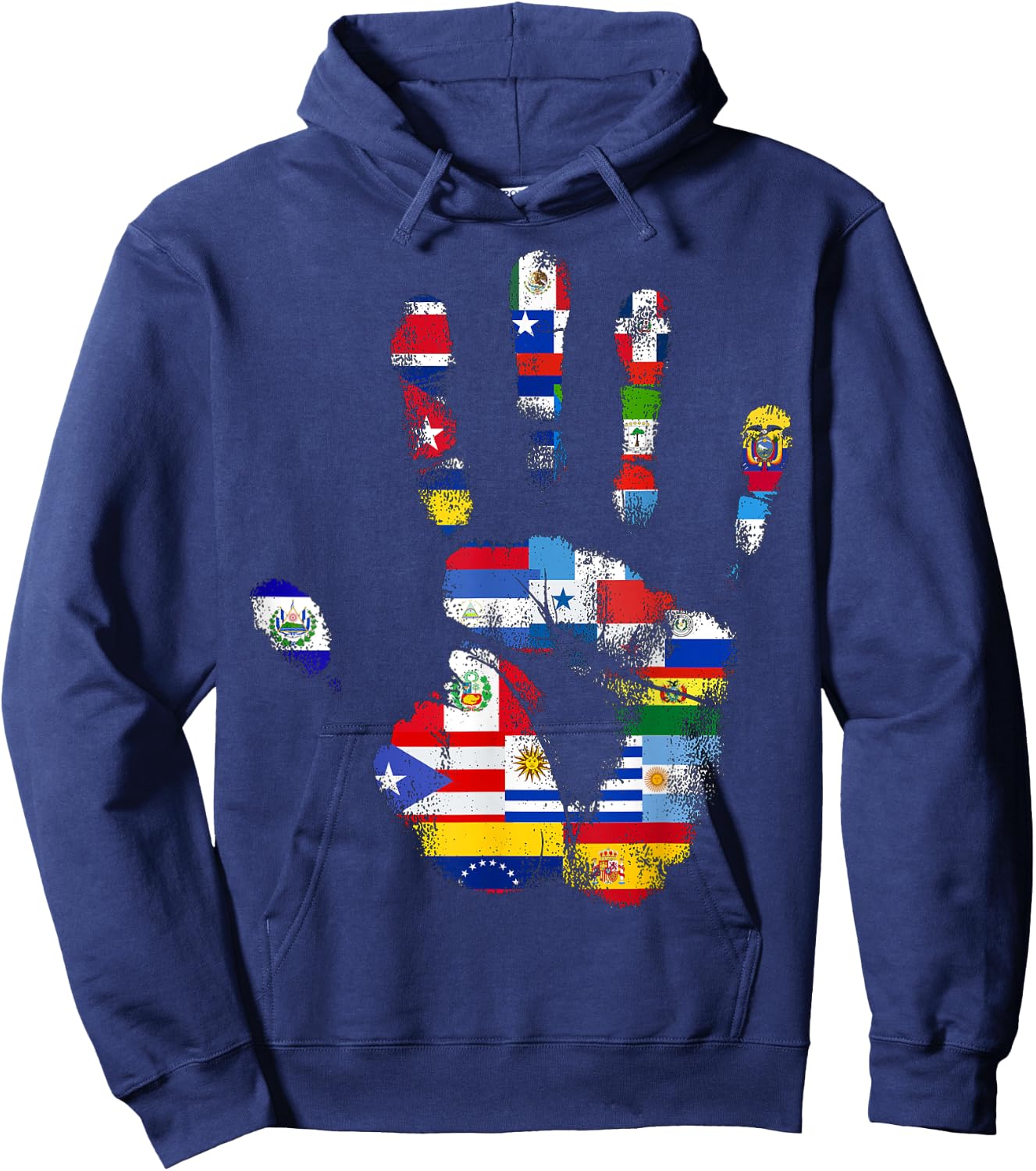 National Hispanic Heritage Month Latin America Latino Flags Hoodie - Hoodie | Navy