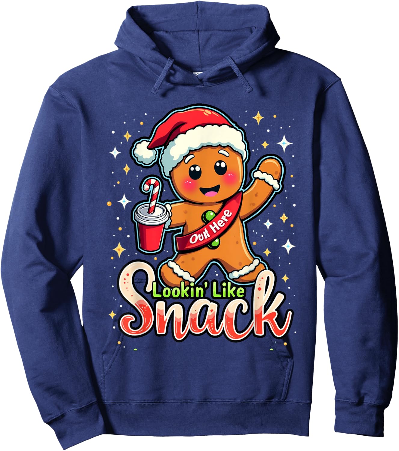 out here looking like a snack christmas funny BouJee Xmas Hoodie - Hoodie | Navy