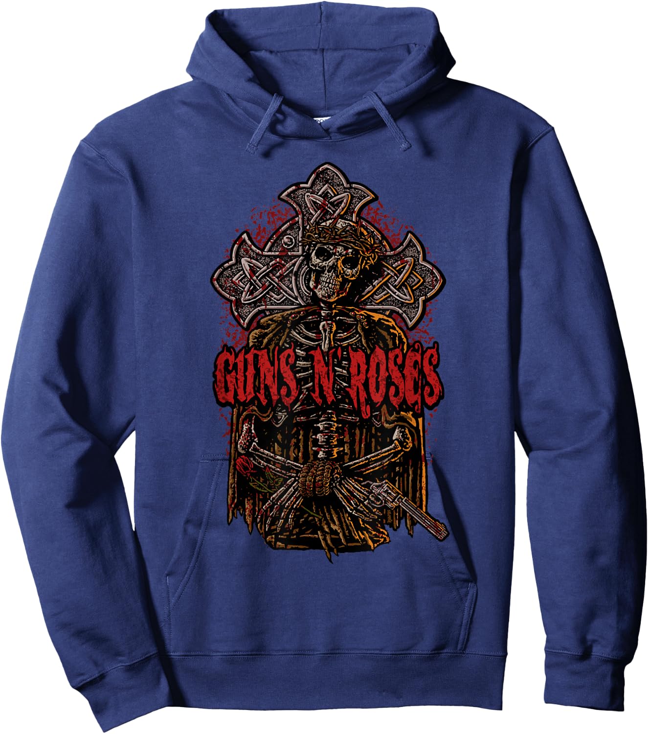 Guns N' Roses Official Skeletous Hoodie - Hoodie | Navy