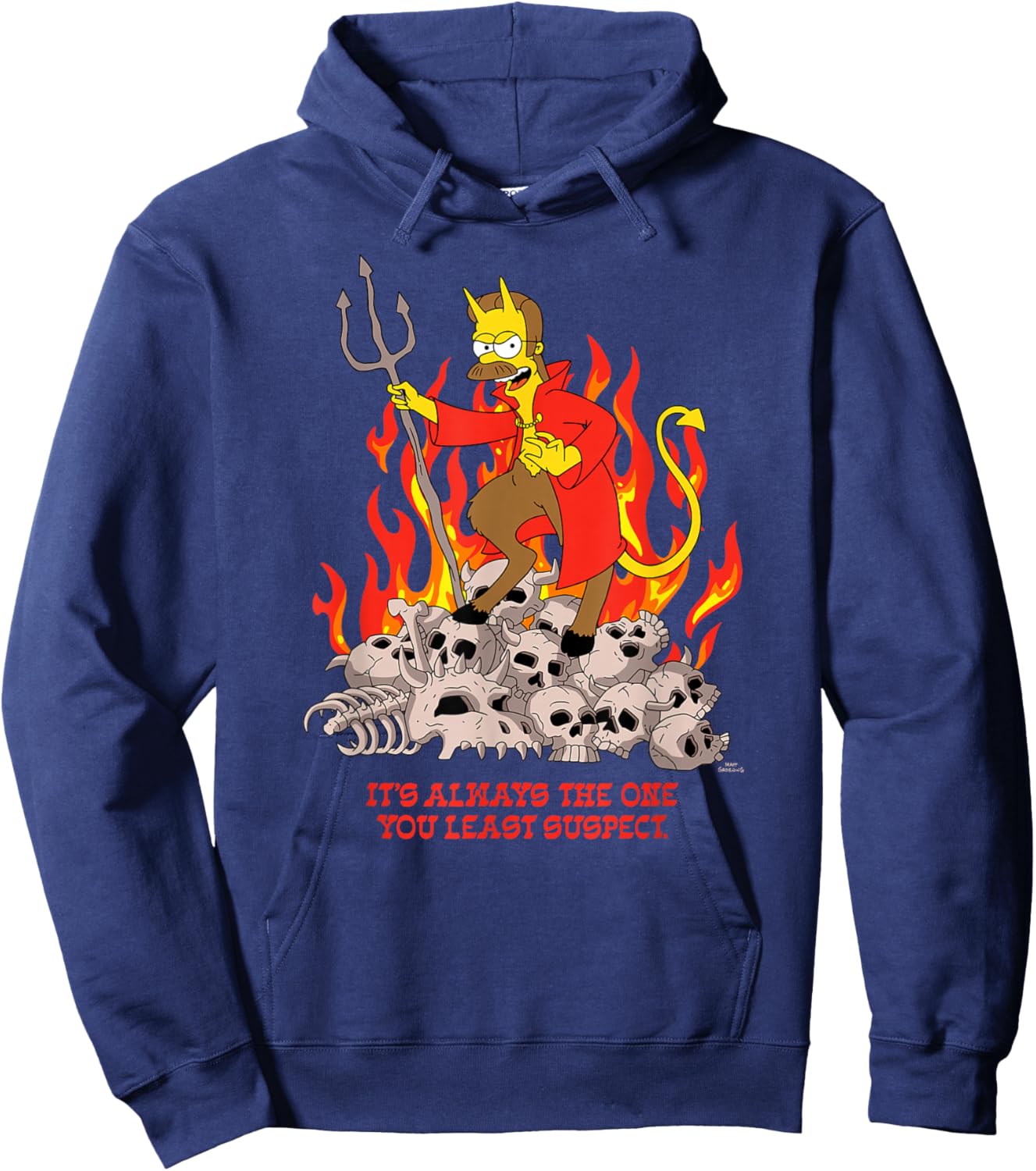 The Simpsons Devil Flanders Least Suspect Hoodie - Hoodie | Navy