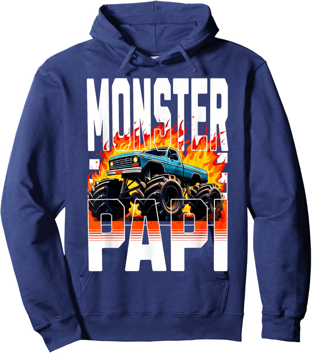 Monster Truck Papi Family Matching Monster Truck Fans Hoodie - Hoodie | Navy