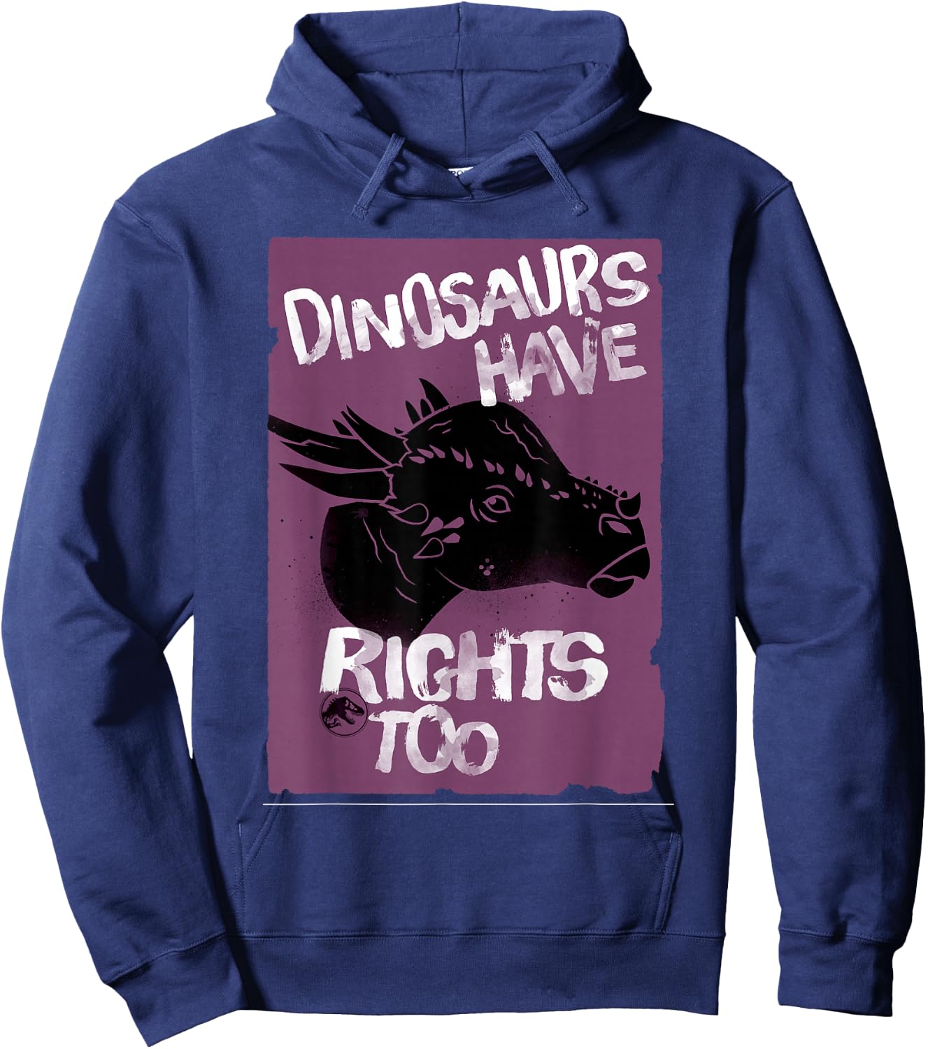 Jurassic World Fallen Kingdom: Dinos Have Rights Too Hoodie - Hoodie | Navy
