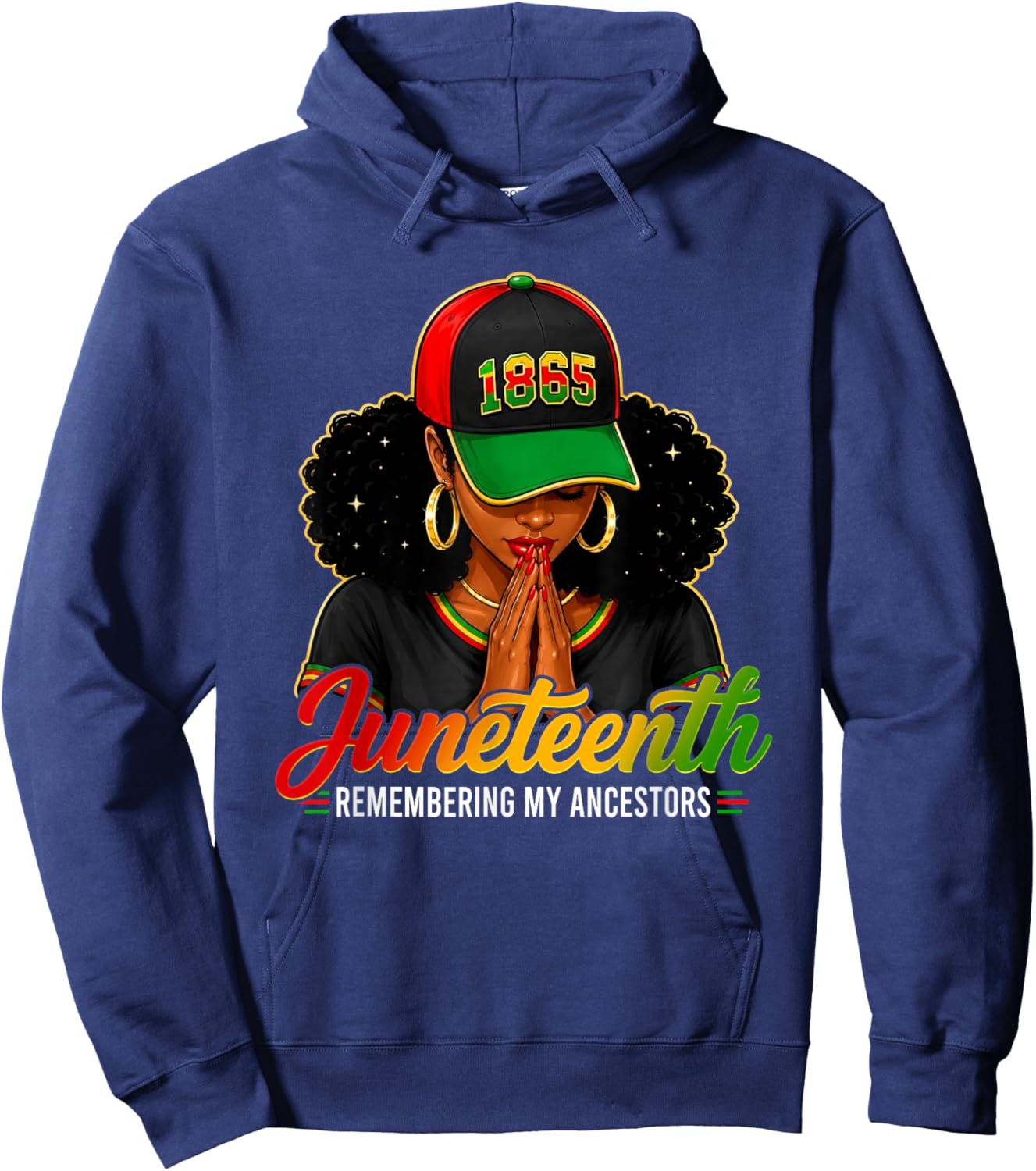 Remembering My Ancestors Juneteenth Black African Women Hoodie - Hoodie | Navy