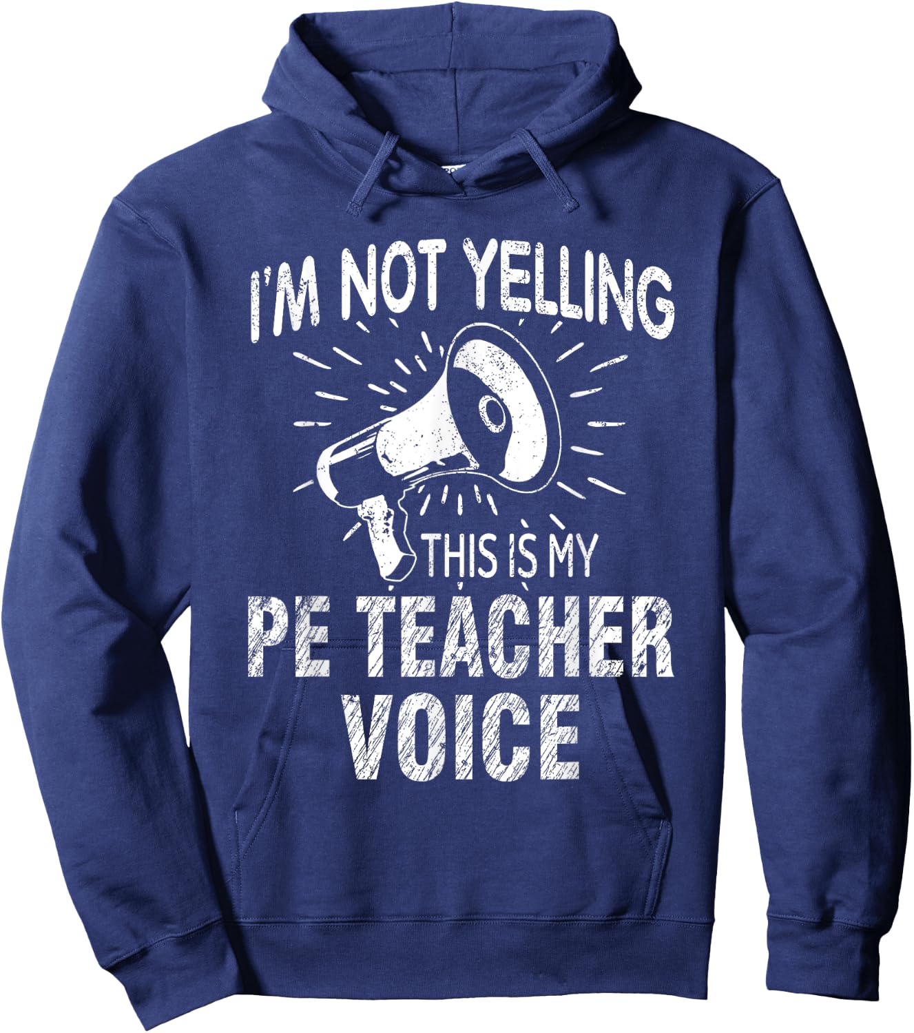 Physical Education Teacher Not Yelling PE Teacher Voice Women Hoodie - Hoodie | Navy