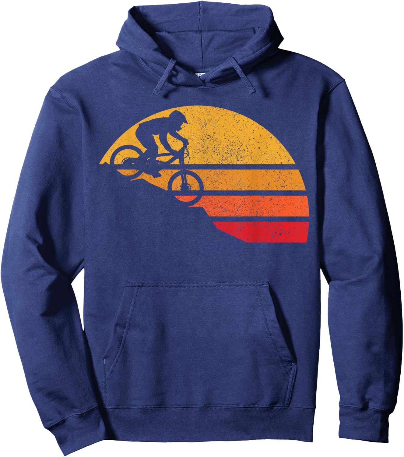 Mountain Bike Vintage MTB Downhill Biking Cycling Biker Gift Hoodie - Hoodie | Navy