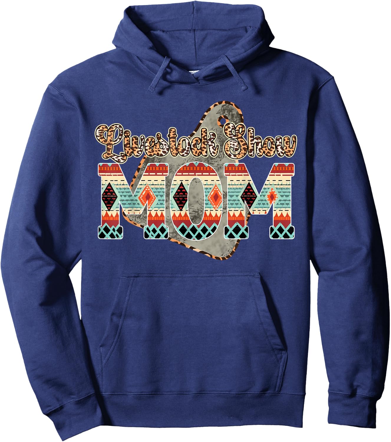 Livestock Show Mom Livestock Show Mama Livestock Show Mother Hoodie - Hoodie | Navy