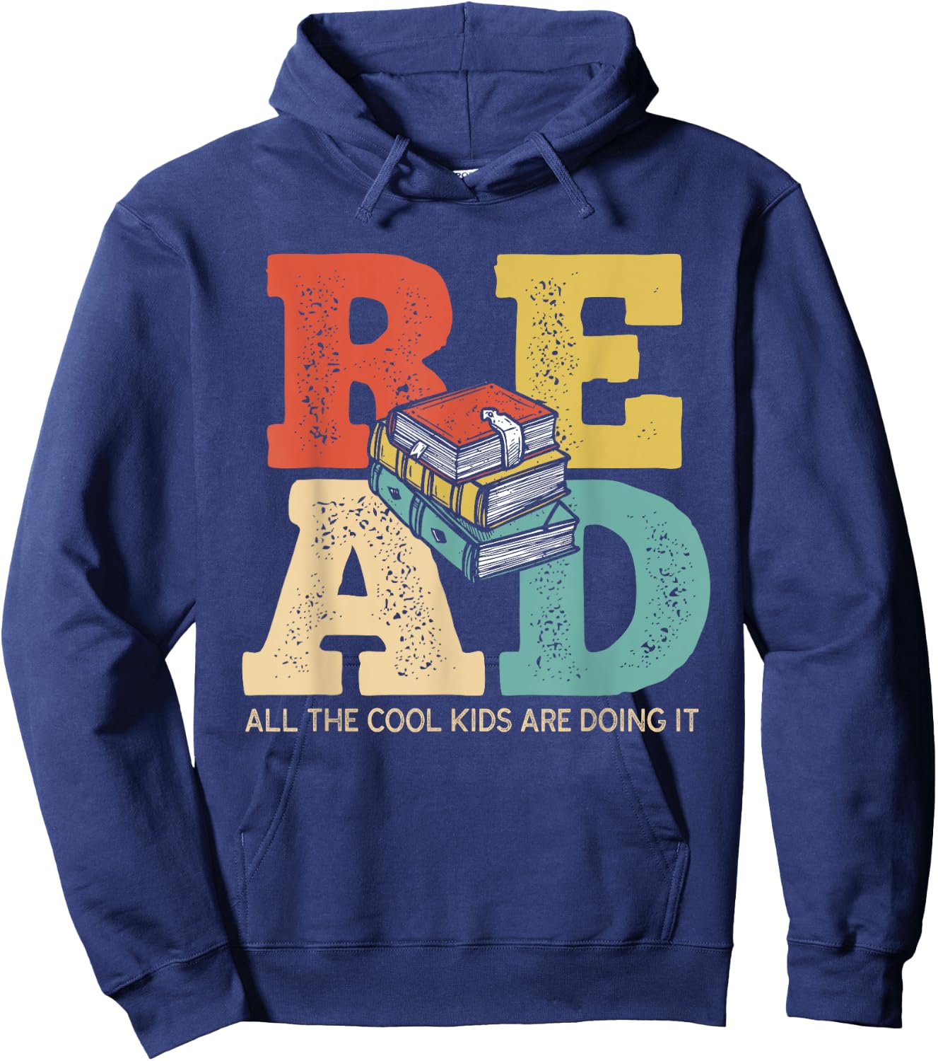 Book Lover Read All Cool Kids Are Reading Teacher Bookworm Hoodie - Hoodie | Navy