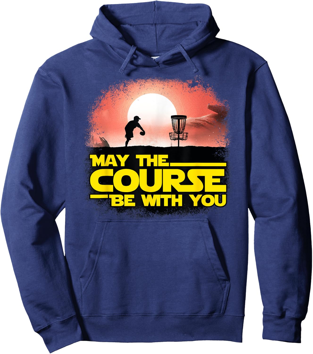 May The Course Be With You - Golf Gifts - Disc Golf Hoodie - Hoodie | Navy