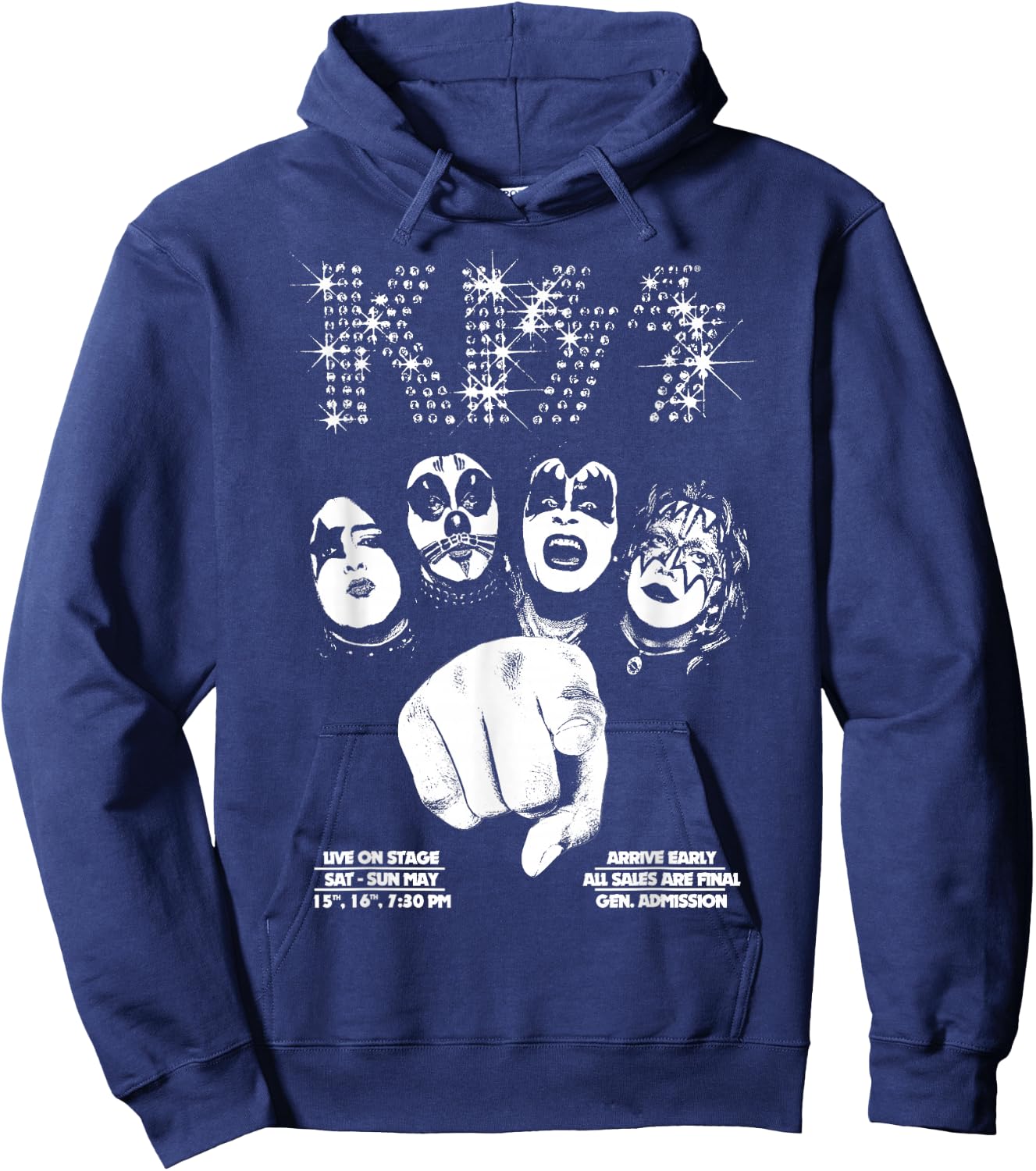 KISS - We Want You Hoodie - Hoodie | Navy