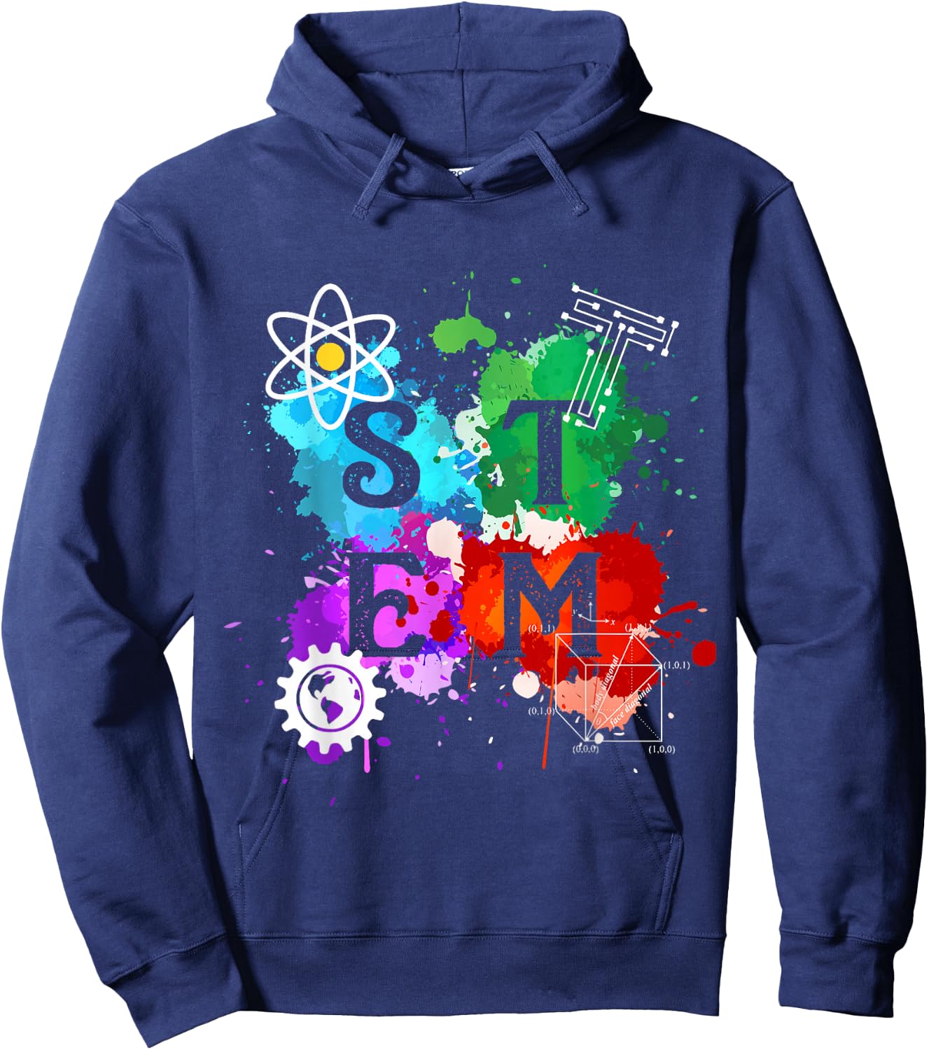 STEM Science Technology Engineering Math Teacher Gift Small Hoodie - Hoodie | Navy
