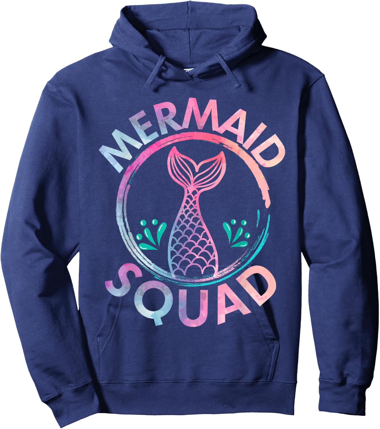 Mermaid Birthday Squad Party Matching Hoodie - Hoodie | Navy