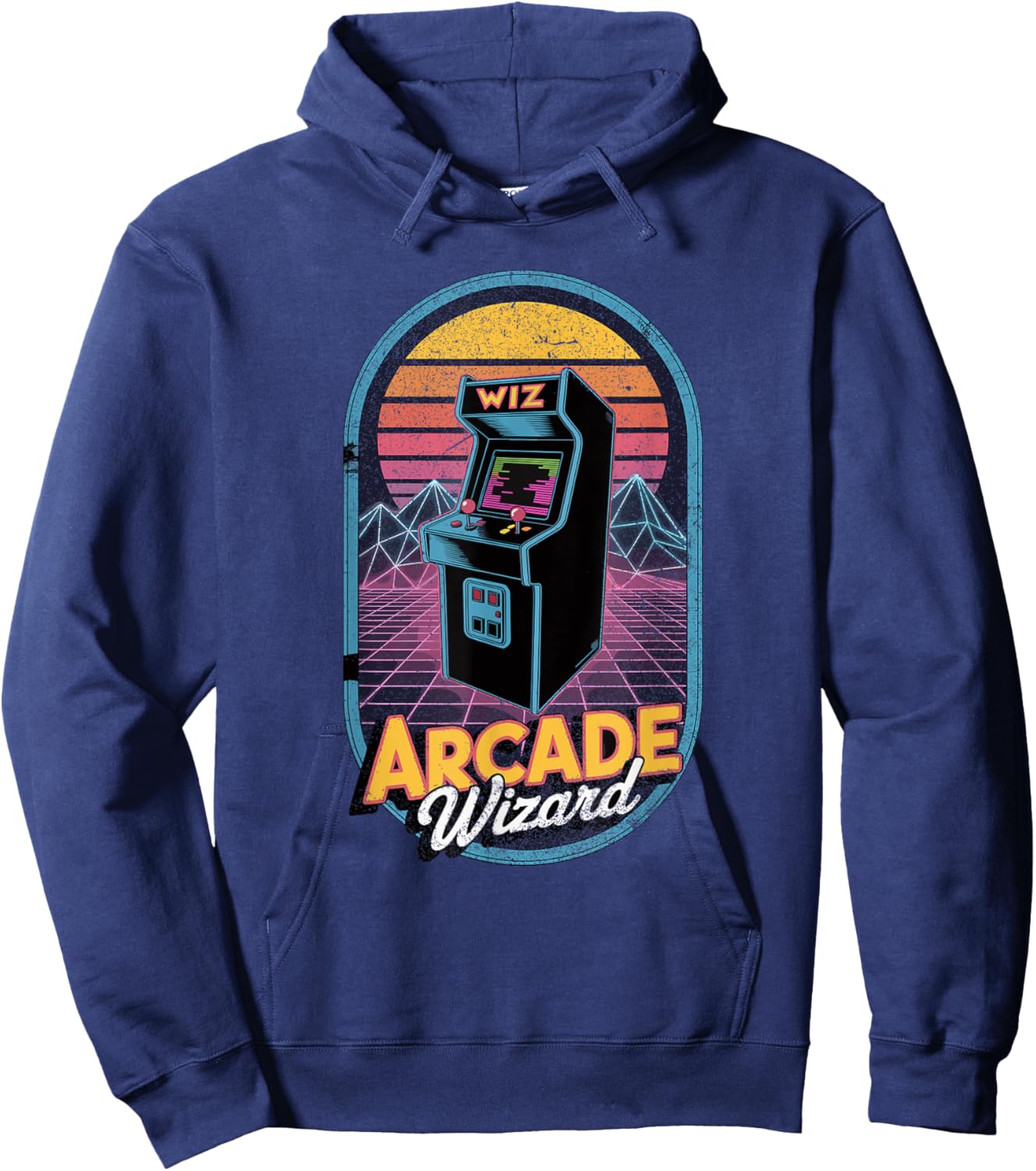 Arcade Wizard Retro Gaming 80s Style Hoodie - Hoodie | Navy