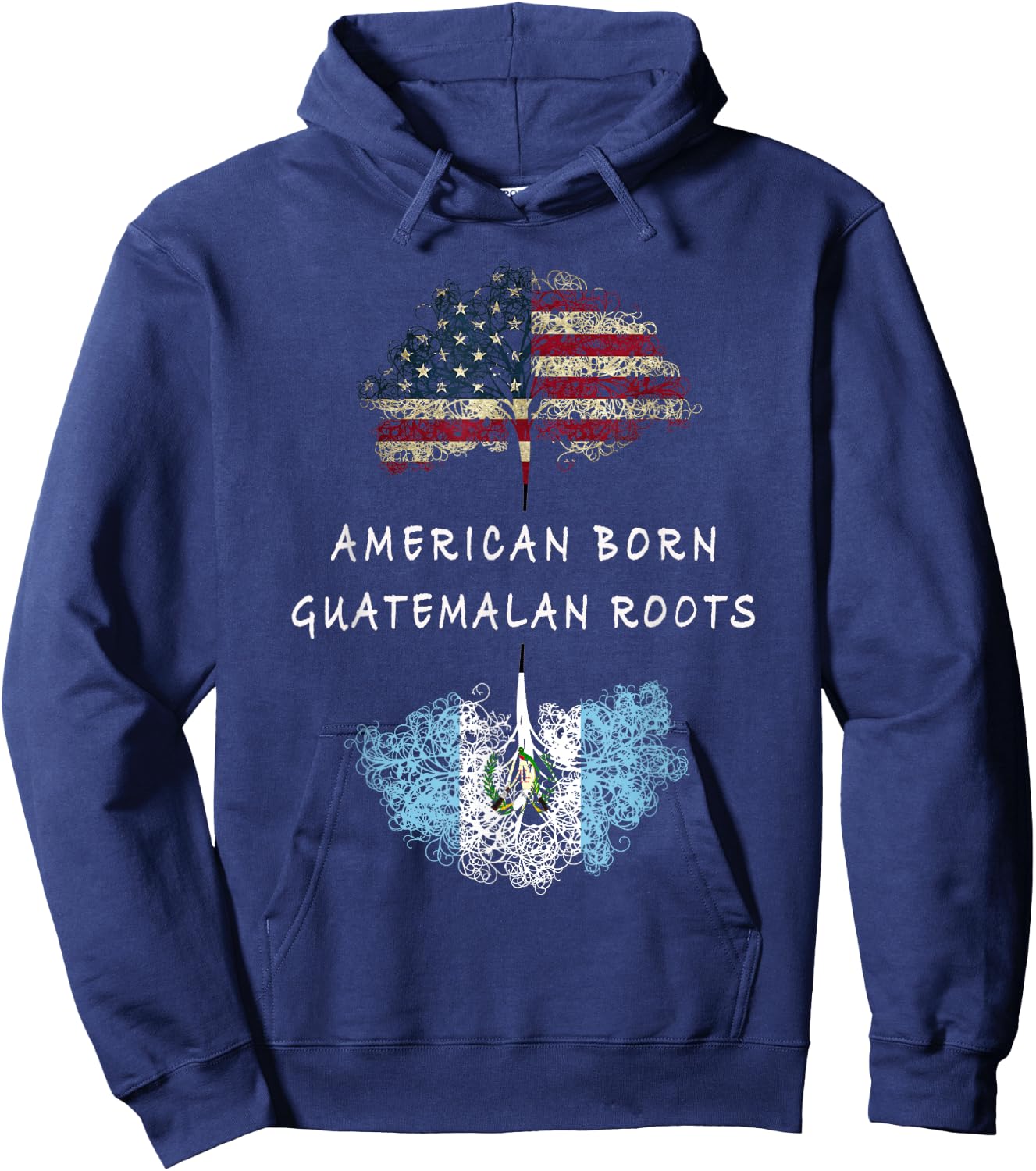 American born, Guatemalan roots ancestry Hoodie - Hoodie | Navy
