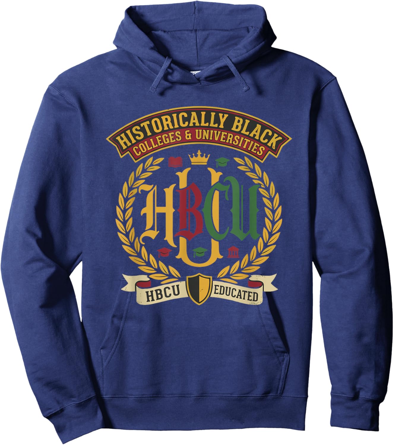 HBCU Educated Historically Black Colleges Universities Alumn Hoodie - Hoodie | Navy