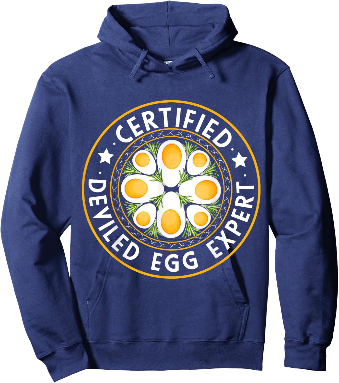 Certified Deviled Egg Expert Omelet Food Lover Women Men Hoodie - Hoodie | Navy